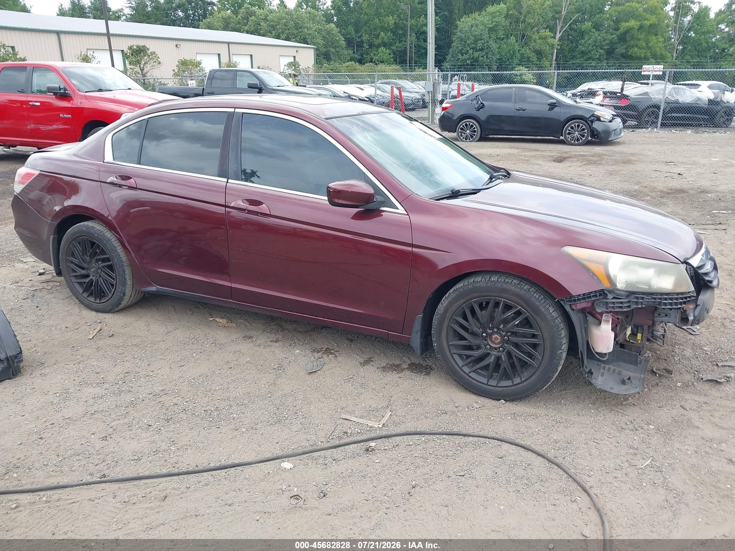 2011 Honda Accord 2.4 Ex-l Burgundy vin: 1HGCP2F86BA095549