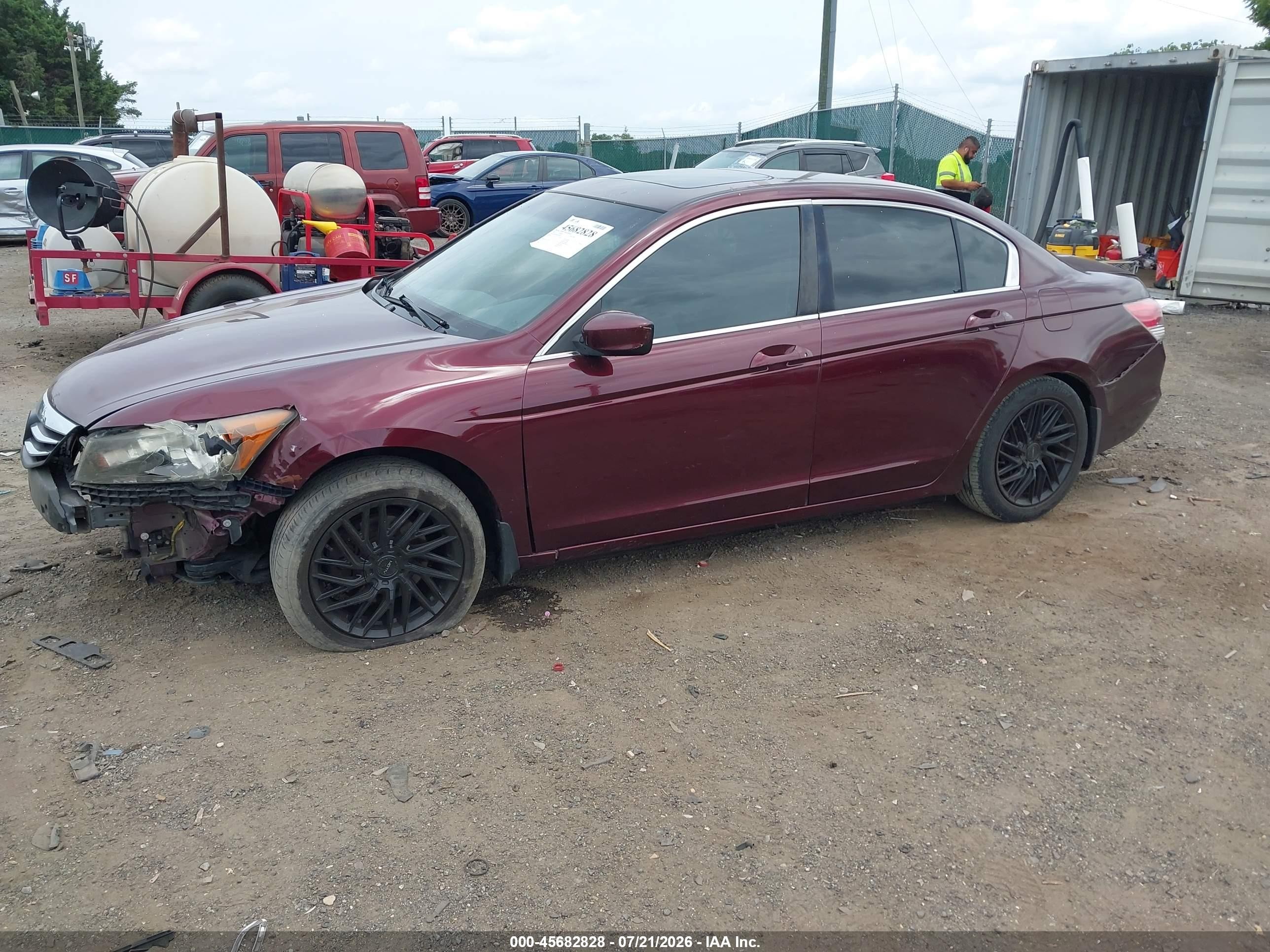2011 Honda Accord 2.4 Ex-l Burgundy vin: 1HGCP2F86BA095549