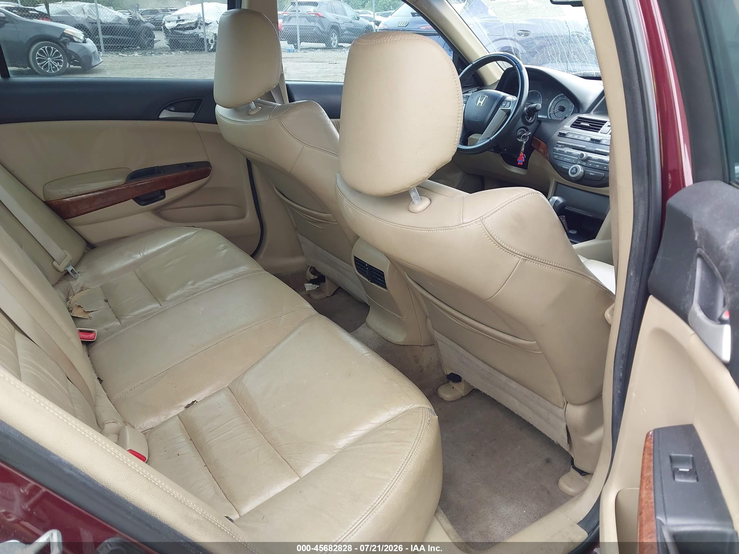 2011 Honda Accord 2.4 Ex-l Burgundy vin: 1HGCP2F86BA095549