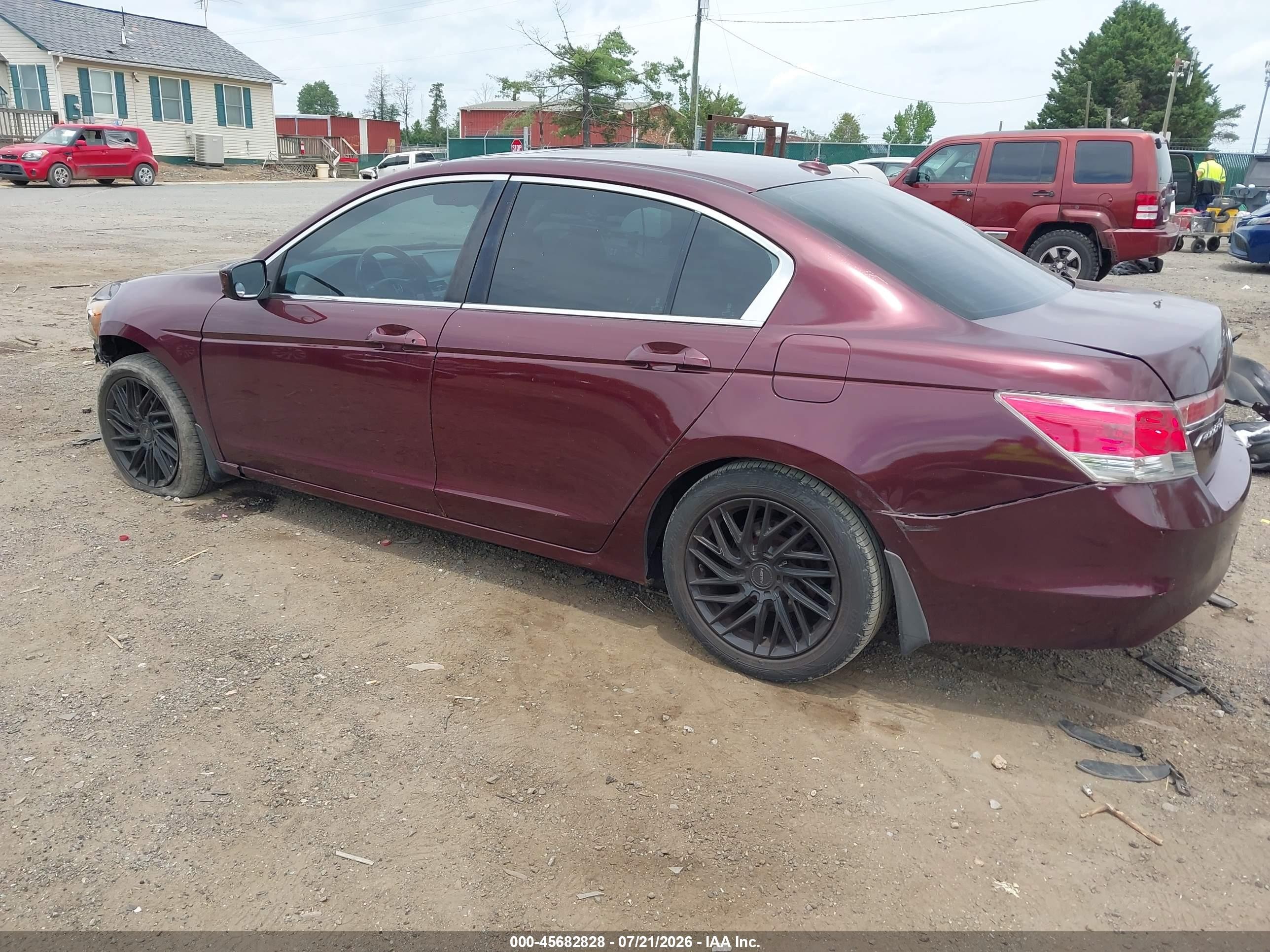 2011 Honda Accord 2.4 Ex-l Burgundy vin: 1HGCP2F86BA095549