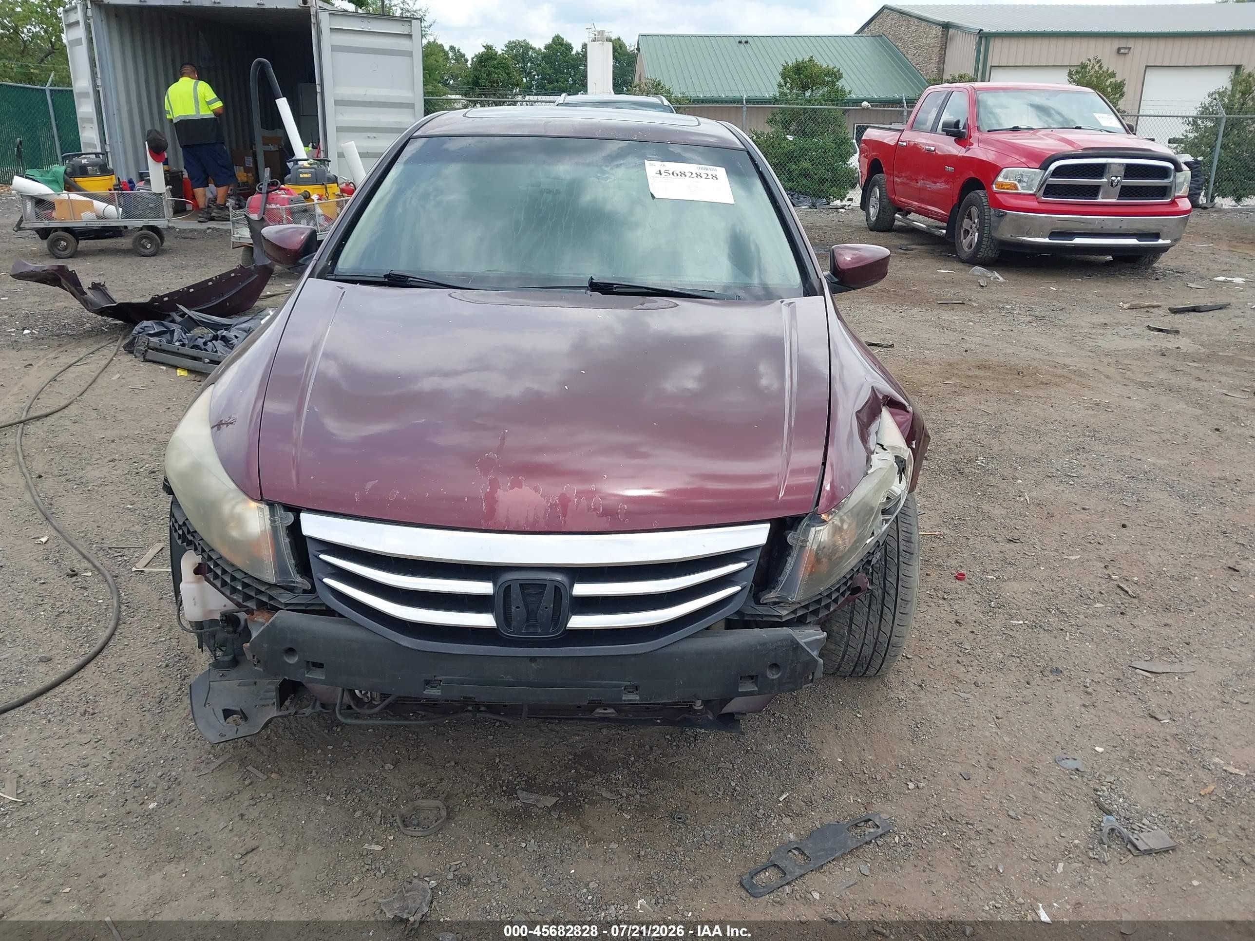 2011 Honda Accord 2.4 Ex-l Burgundy vin: 1HGCP2F86BA095549