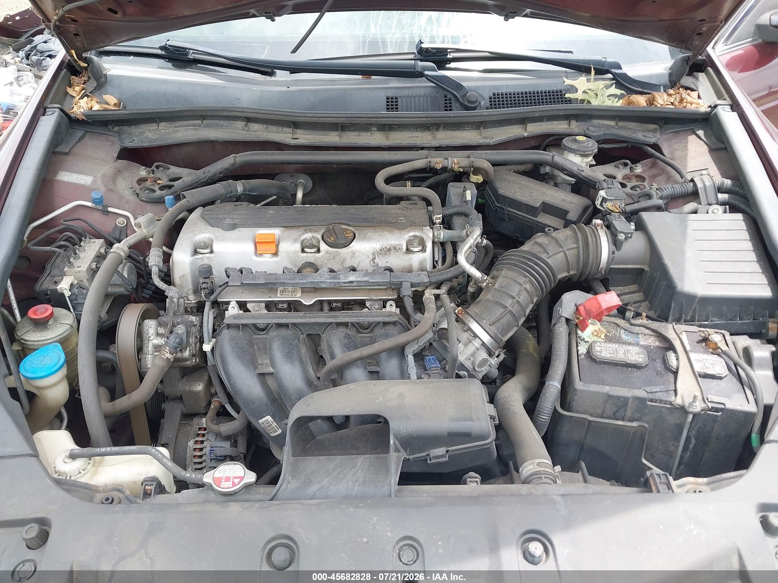 2011 Honda Accord 2.4 Ex-l Burgundy vin: 1HGCP2F86BA095549