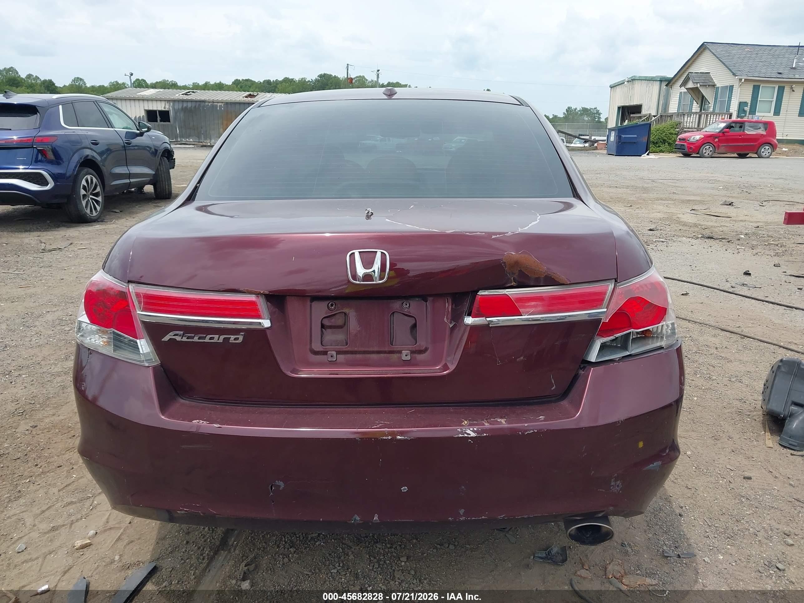 2011 Honda Accord 2.4 Ex-l Burgundy vin: 1HGCP2F86BA095549