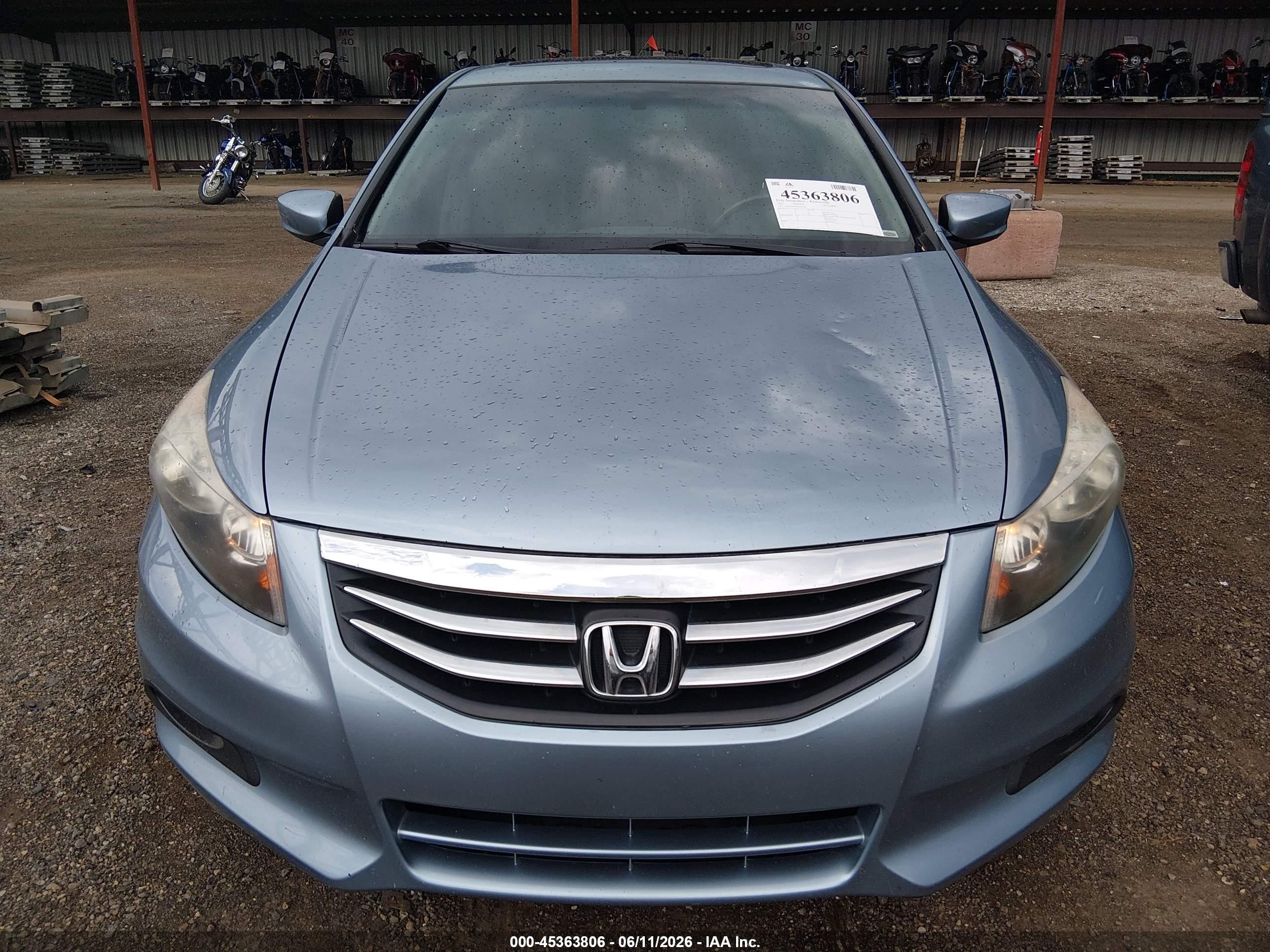 2011 Honda Accord 2.4 Ex-l Light Blue vin: 1HGCP2F86BA097625