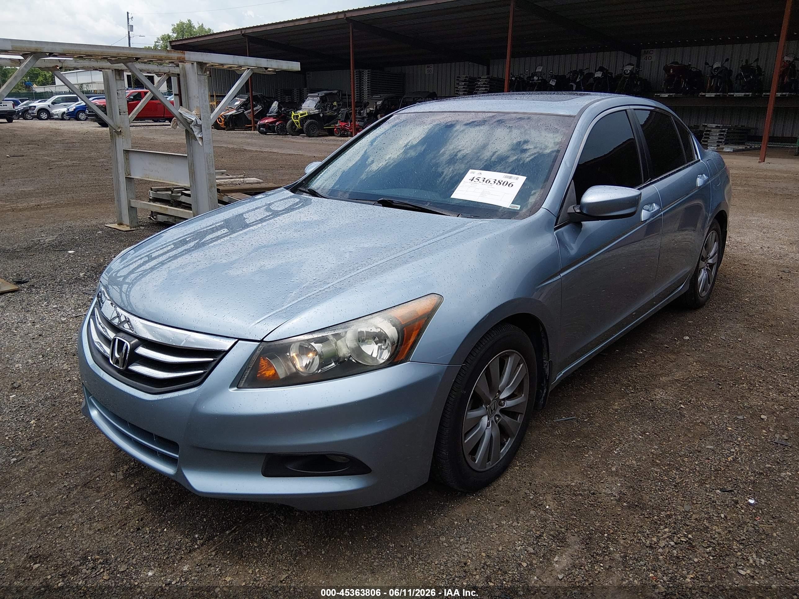 2011 Honda Accord 2.4 Ex-l Light Blue vin: 1HGCP2F86BA097625