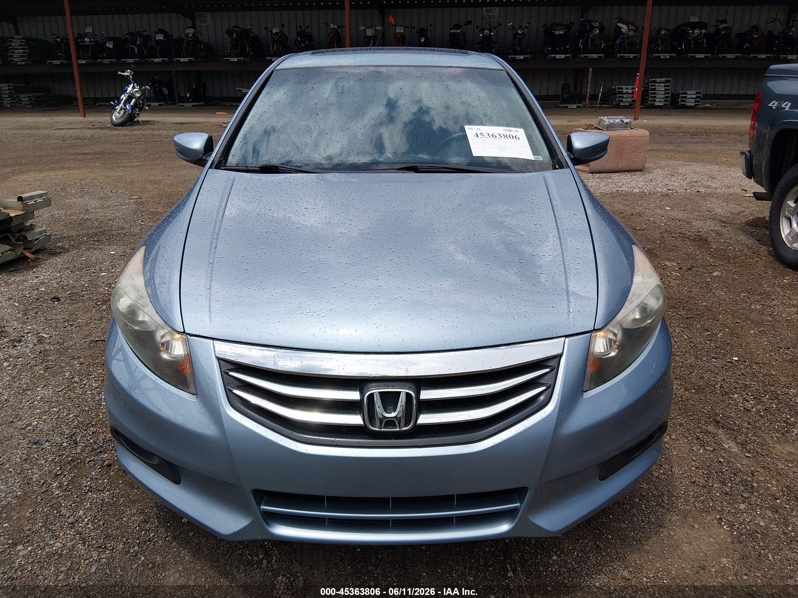 2011 Honda Accord 2.4 Ex-l Light Blue vin: 1HGCP2F86BA097625