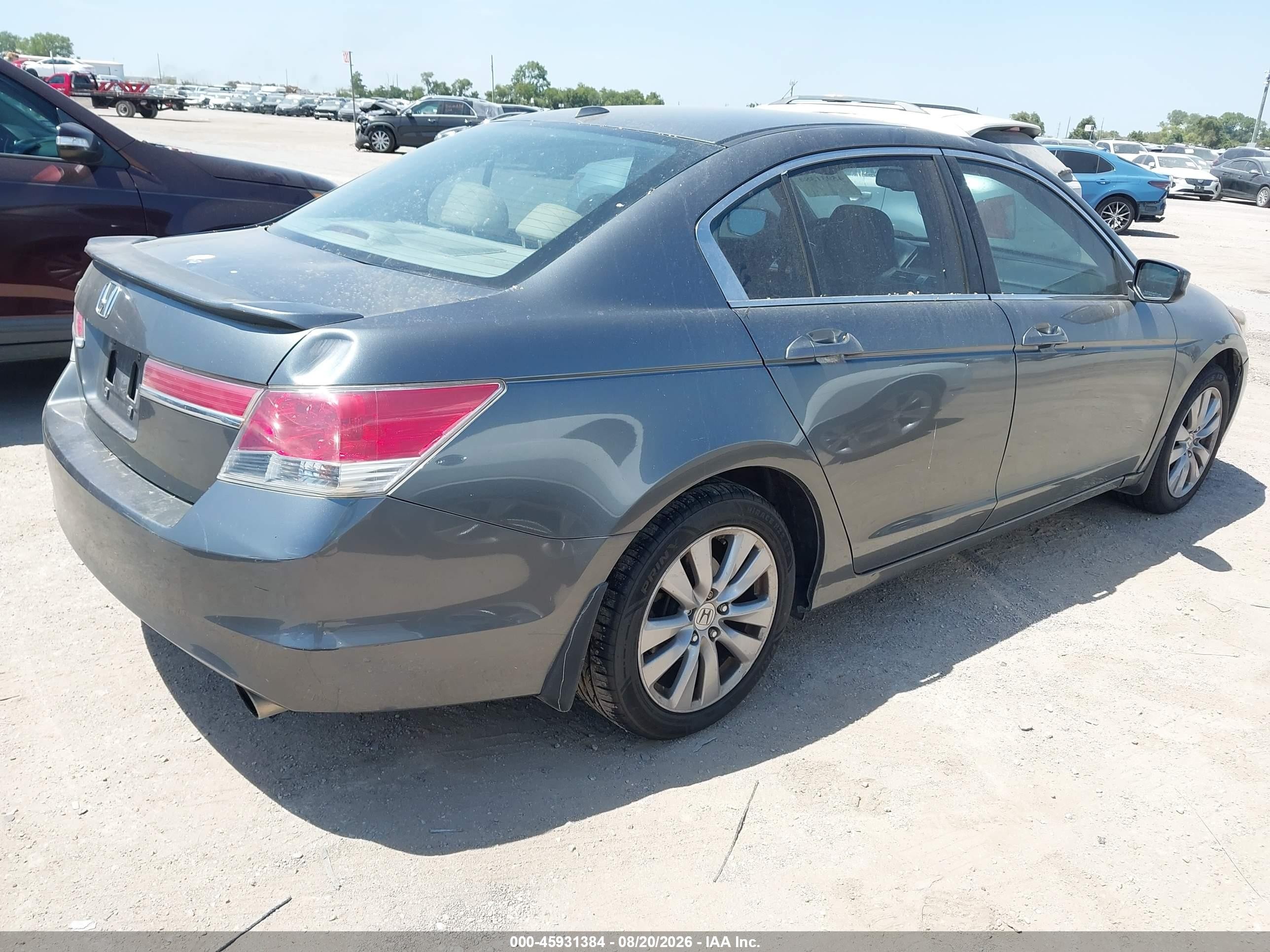 2011 Honda Accord 2.4 Ex-l Gray vin: 1HGCP2F86BA153367