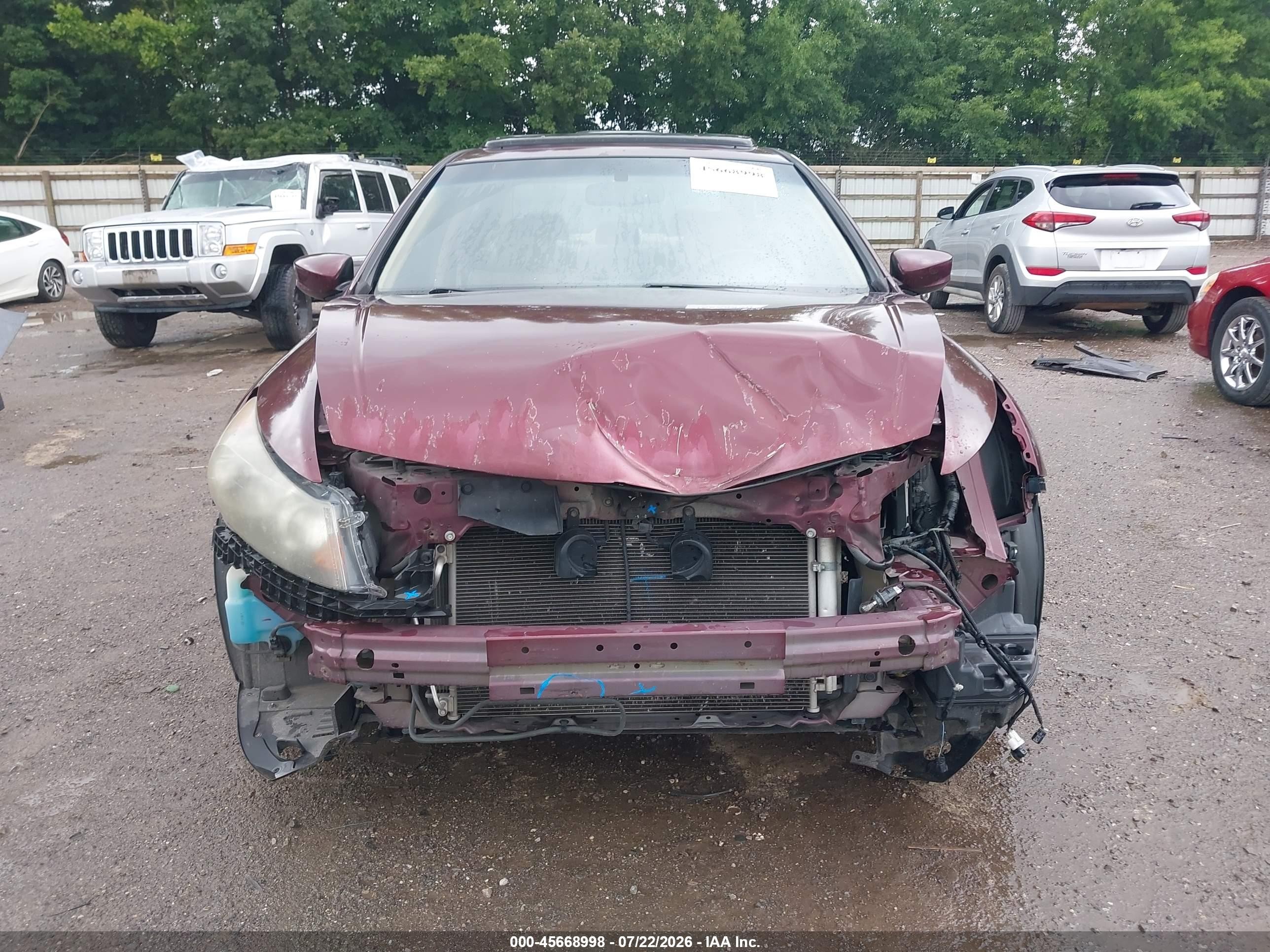 2012 Honda Accord 2.4 Ex-l Burgundy vin: 1HGCP2F86CA058051