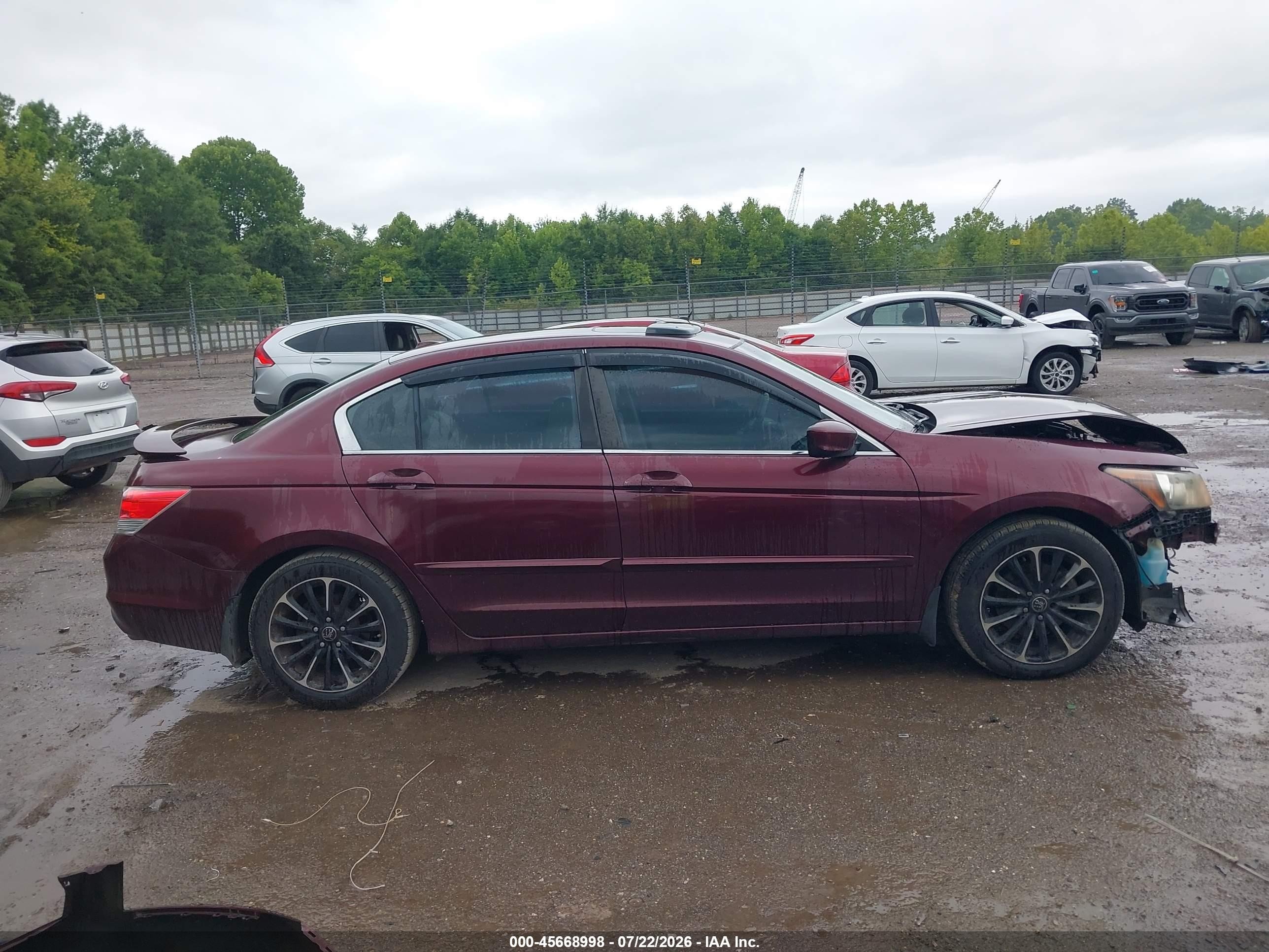 2012 Honda Accord 2.4 Ex-l Burgundy vin: 1HGCP2F86CA058051