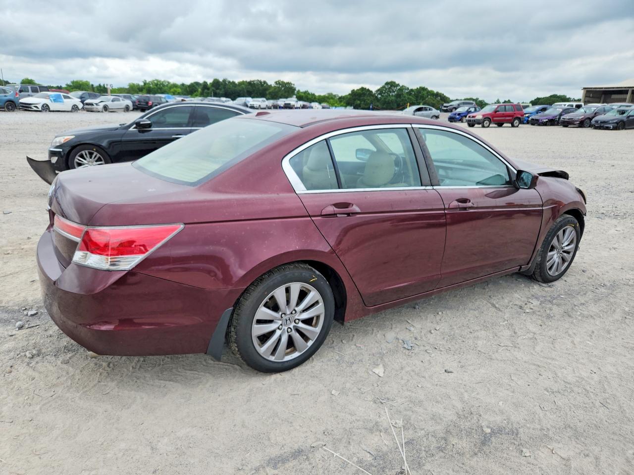 2012 Honda Accord Exl Темно-бордовый vin: 1HGCP2F86CA058079