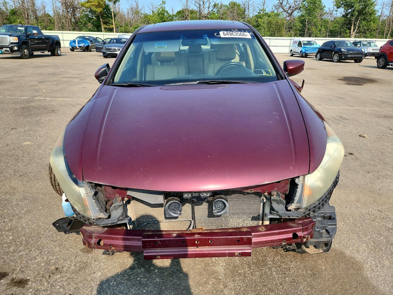 2012 Honda Accord Exl Burgundy vin: 1HGCP2F86CA068174