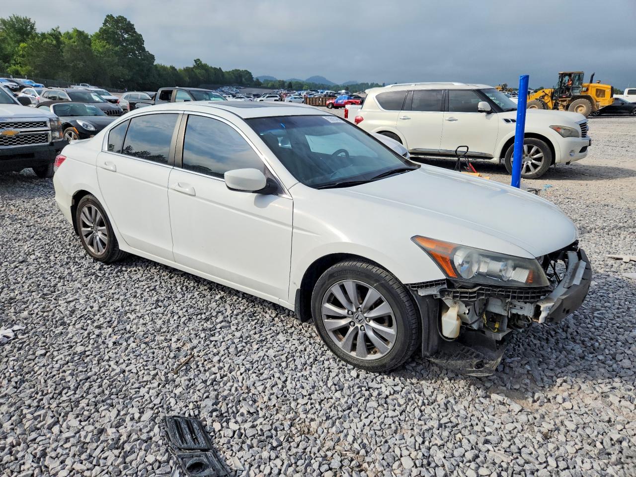 2012 Honda Accord Exl White vin: 1HGCP2F86CA111007