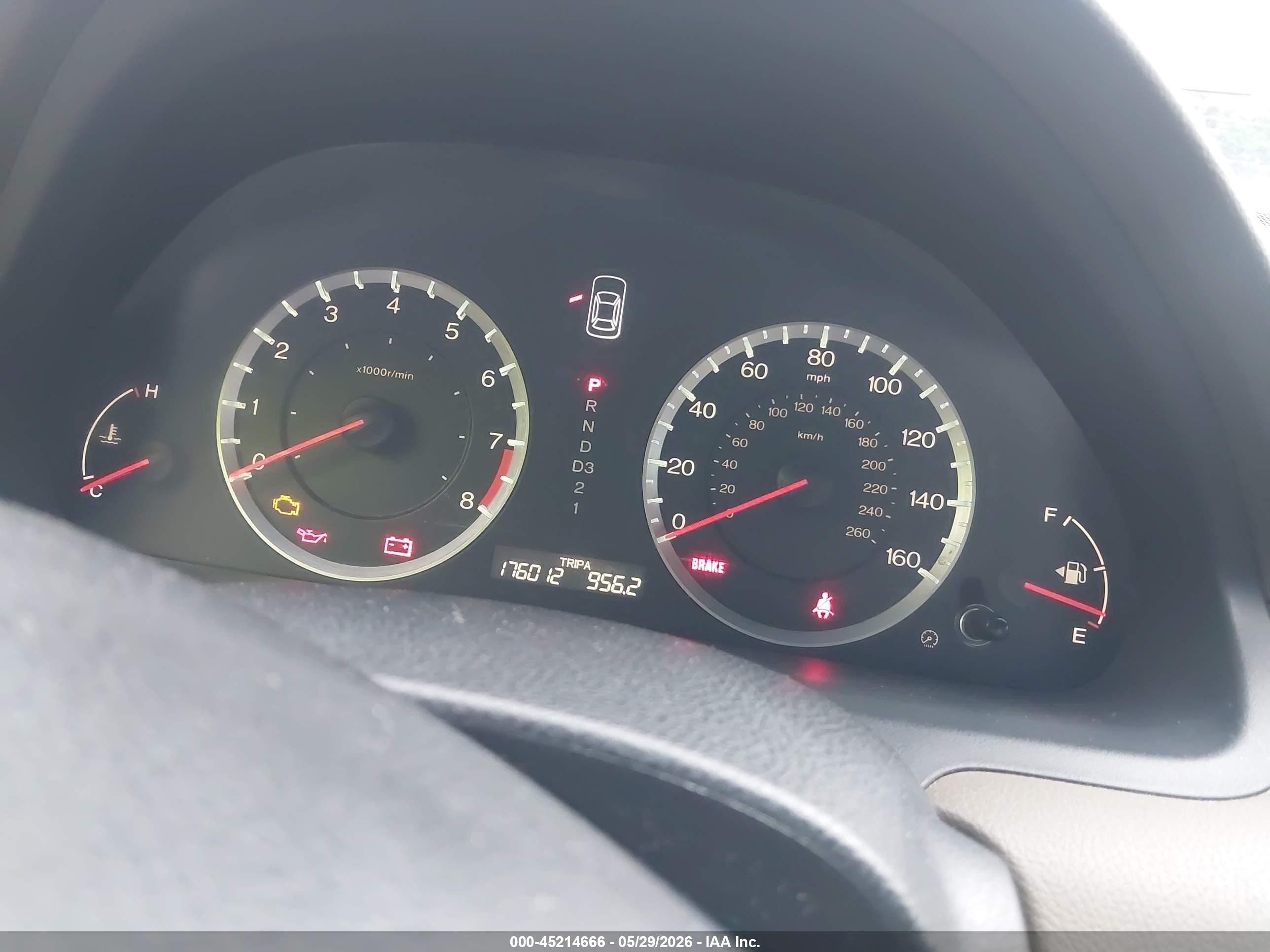 2010 Honda Accord 2.4 Ex-l Maroon vin: 1HGCP2F87AA014878