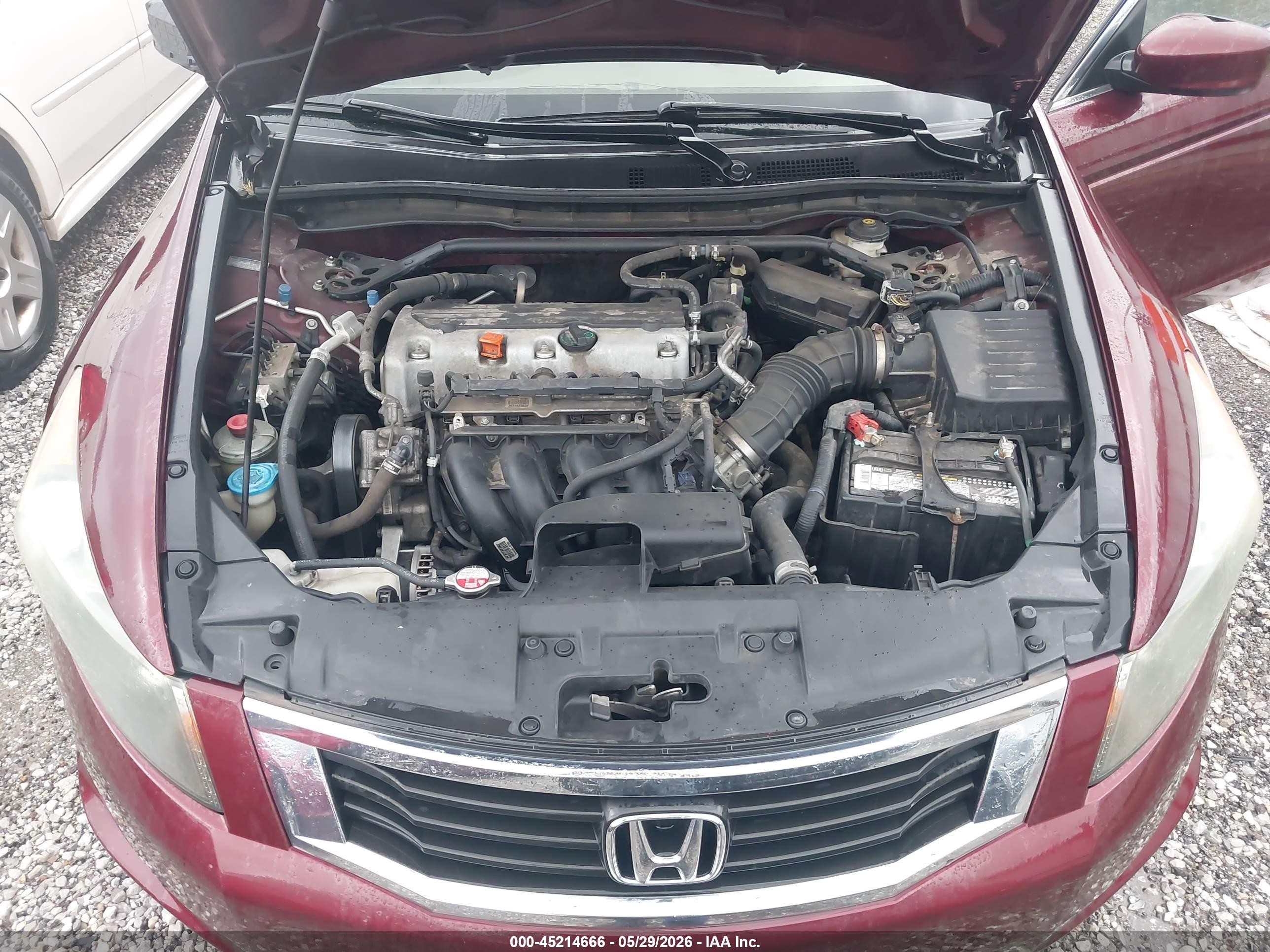 2010 Honda Accord 2.4 Ex-l Maroon vin: 1HGCP2F87AA014878