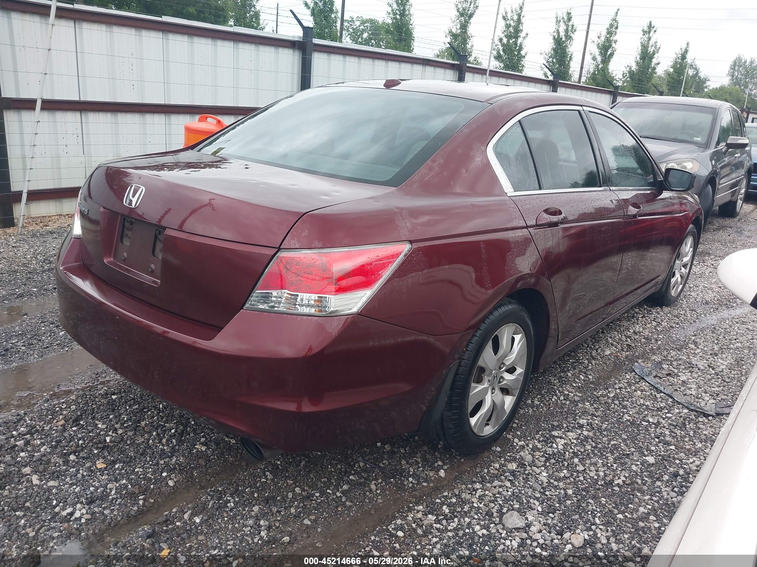 2010 Honda Accord 2.4 Ex-l Maroon vin: 1HGCP2F87AA014878