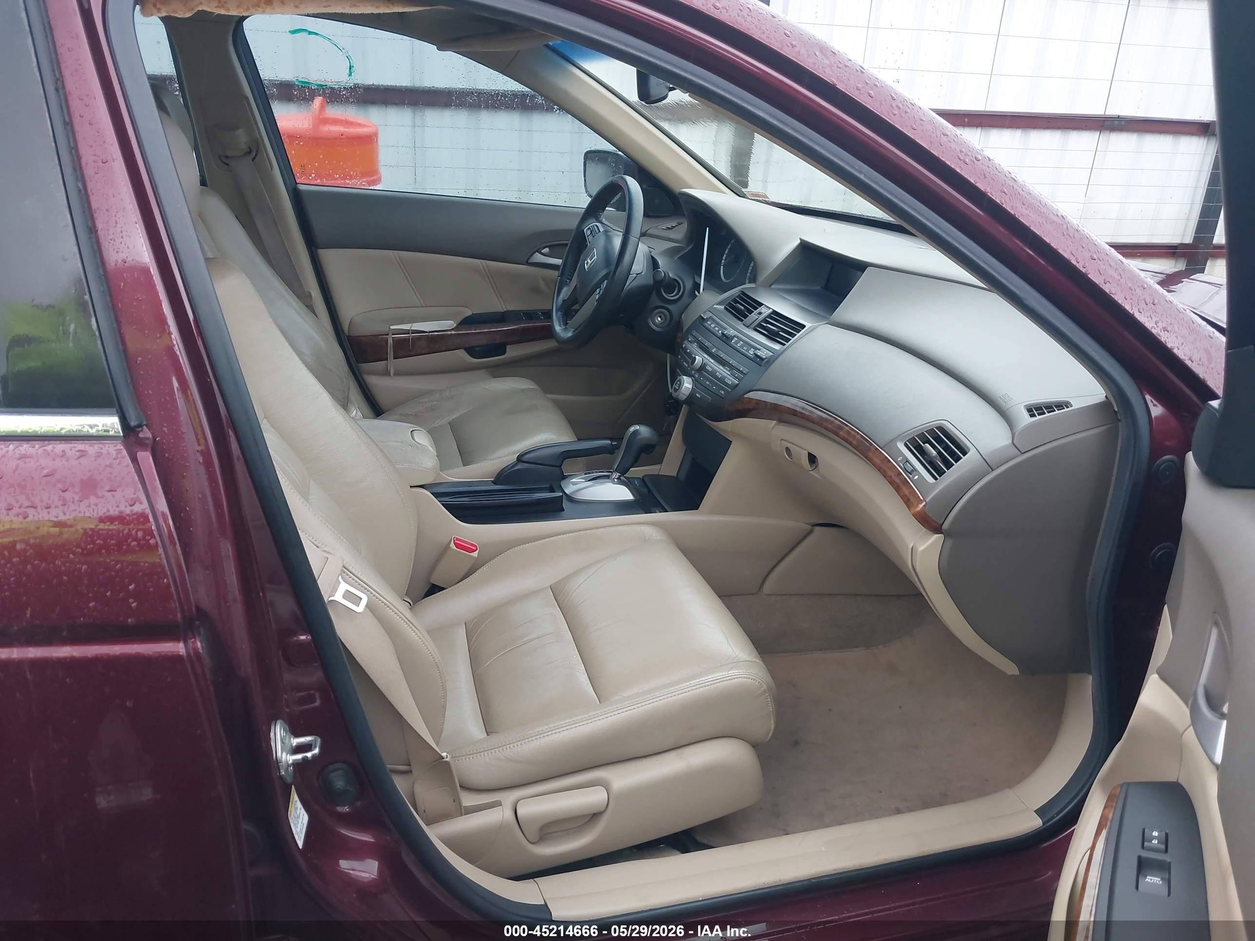 2010 Honda Accord 2.4 Ex-l Maroon vin: 1HGCP2F87AA014878