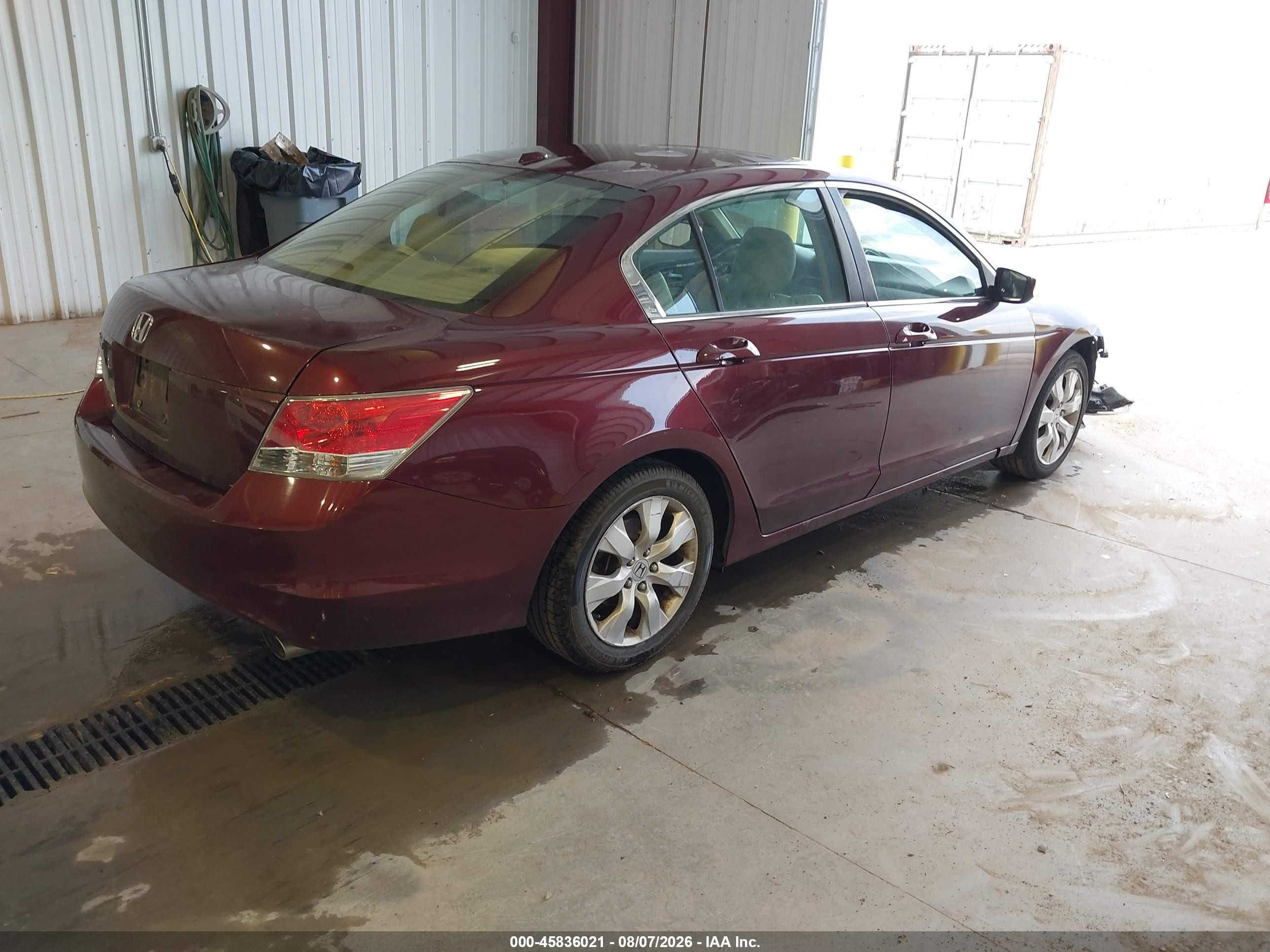 2010 Honda Accord 2.4 Ex-l Red vin: 1HGCP2F87AA027131