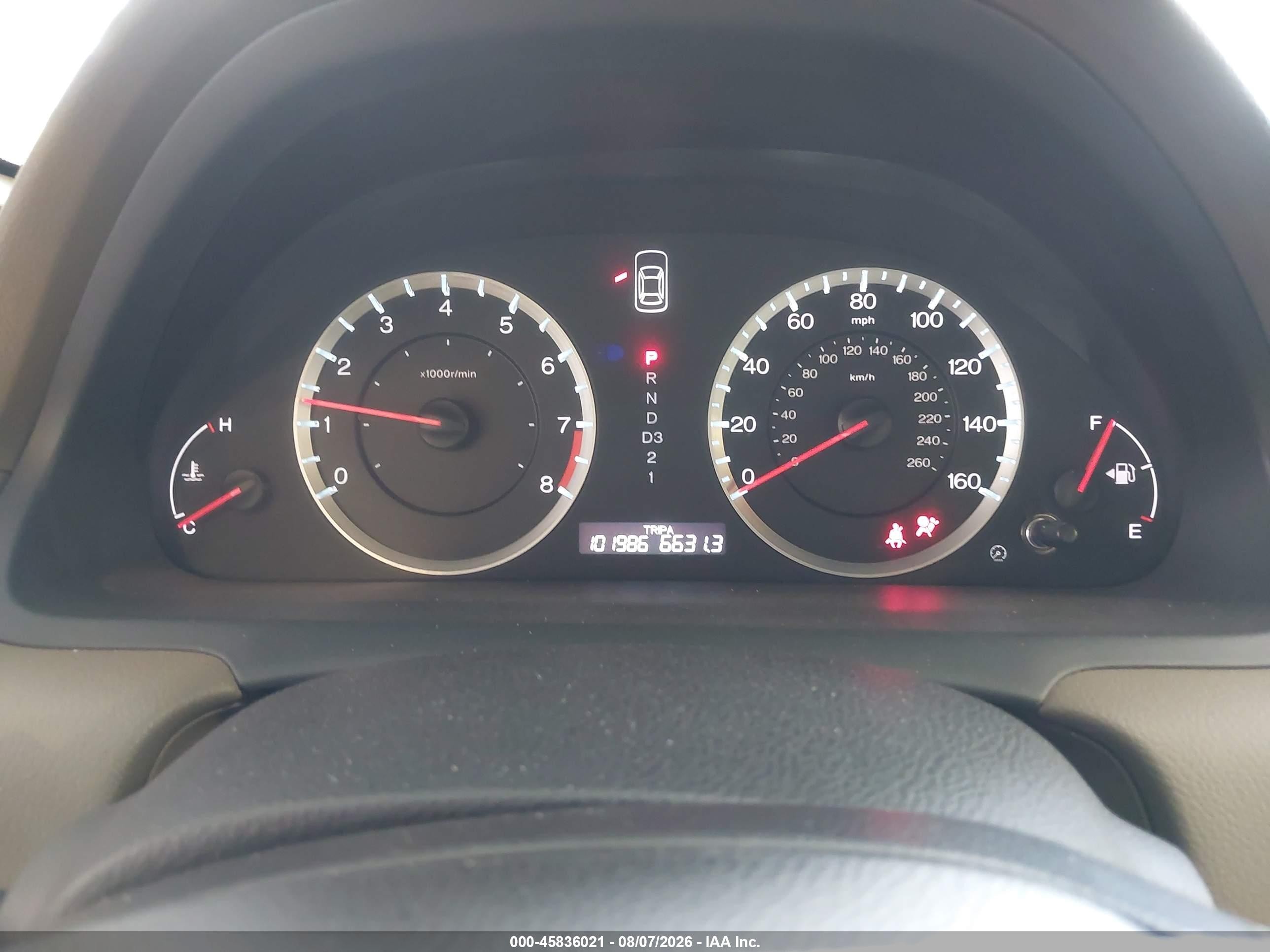 2010 Honda Accord 2.4 Ex-l Red vin: 1HGCP2F87AA027131