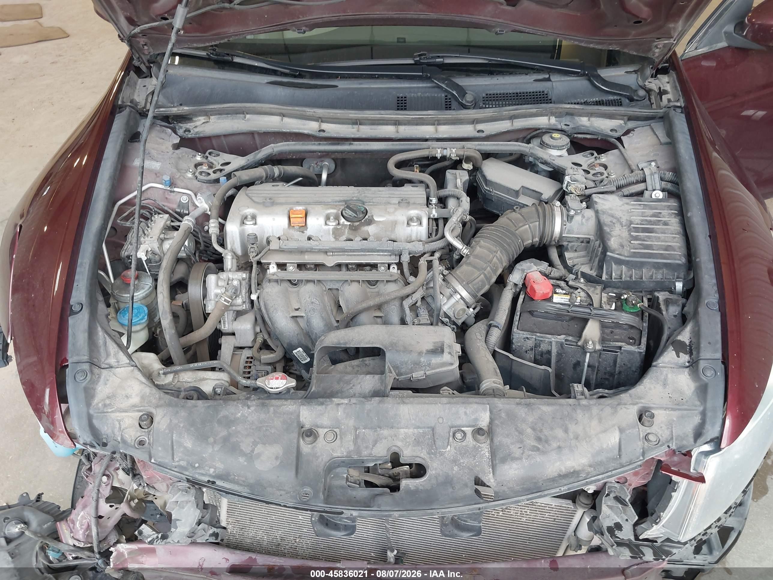 2010 Honda Accord 2.4 Ex-l Red vin: 1HGCP2F87AA027131