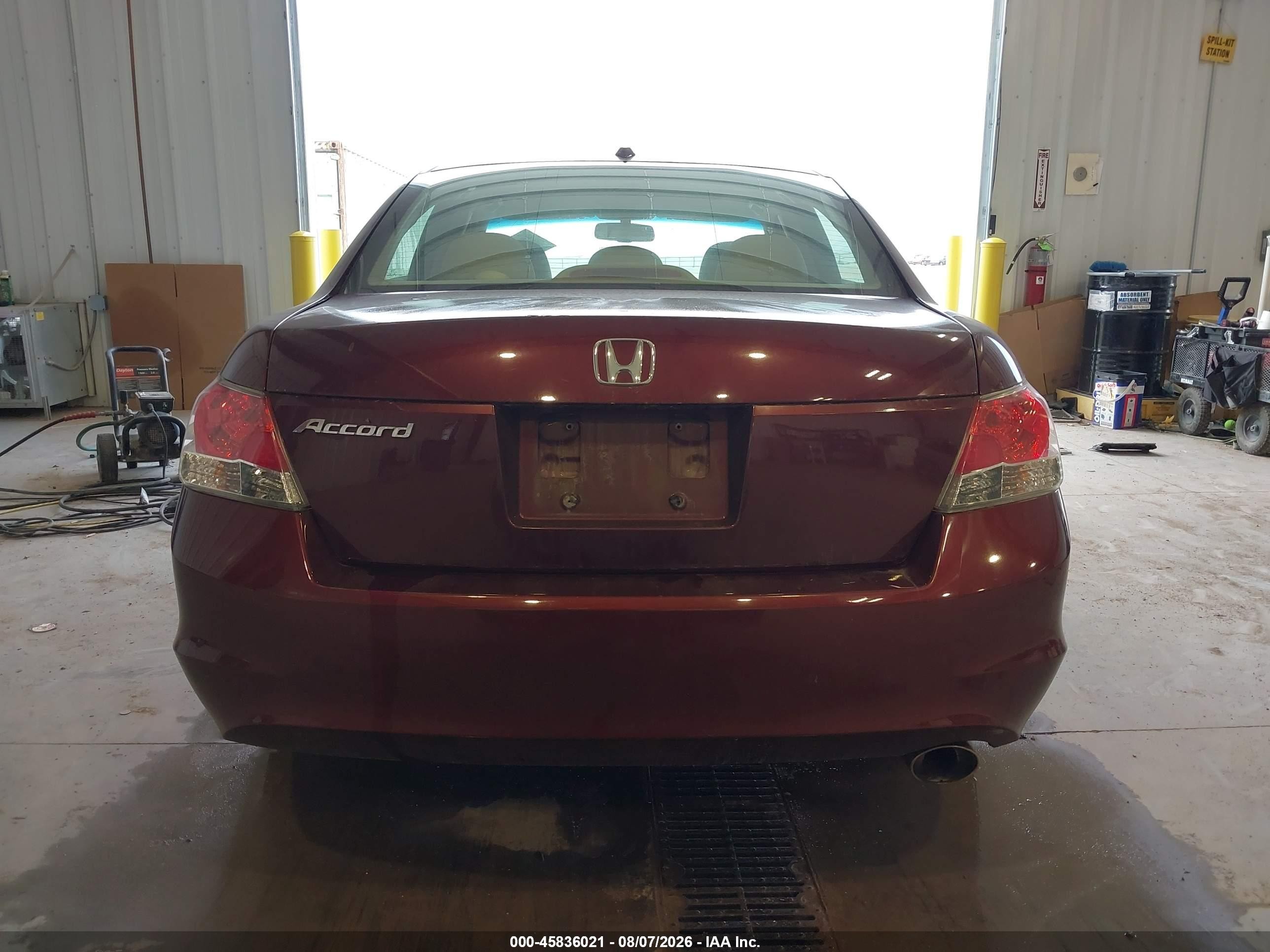 2010 Honda Accord 2.4 Ex-l Red vin: 1HGCP2F87AA027131