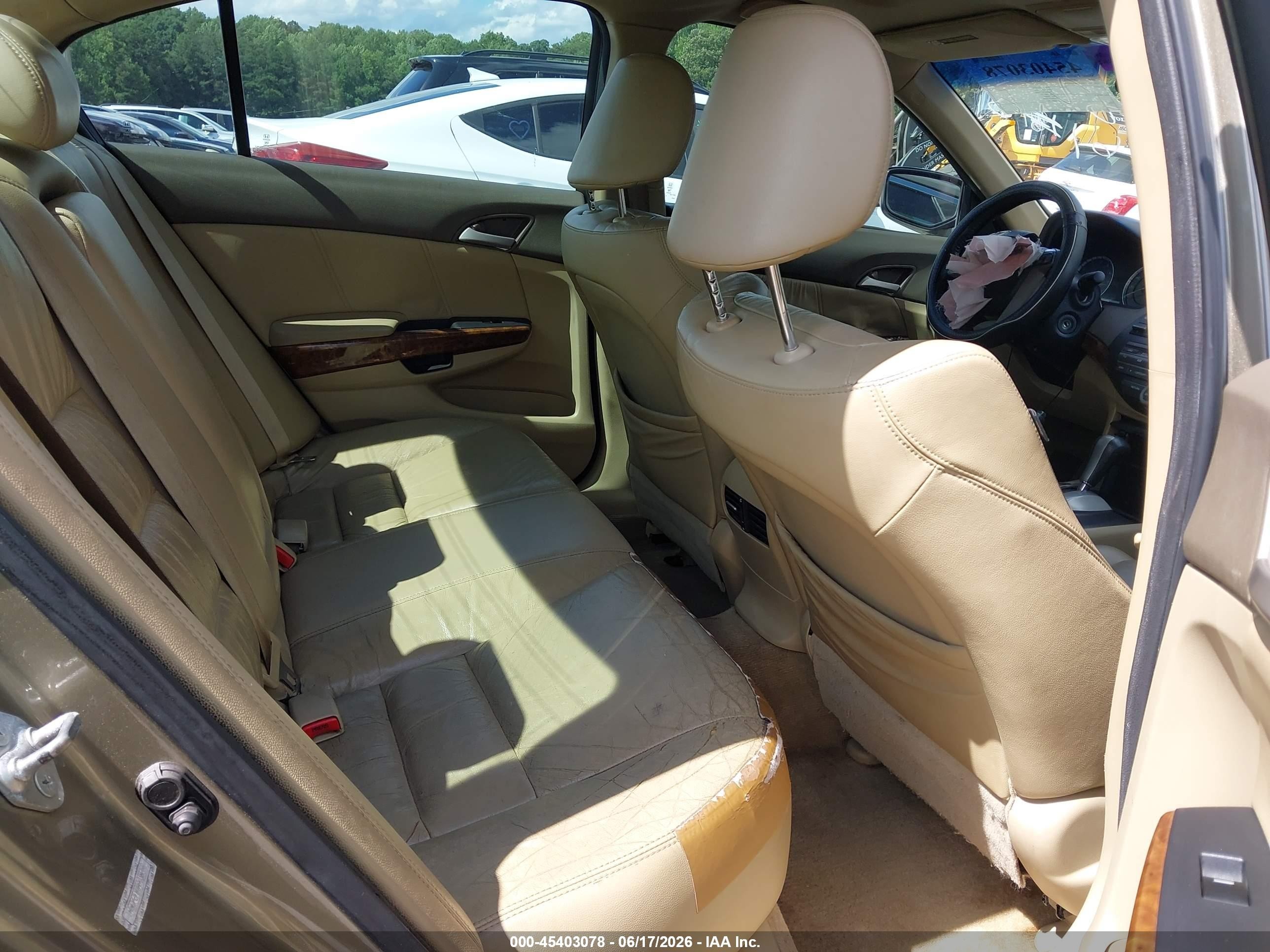 2010 Honda Accord 2.4 Ex-l Tan vin: 1HGCP2F87AA038288