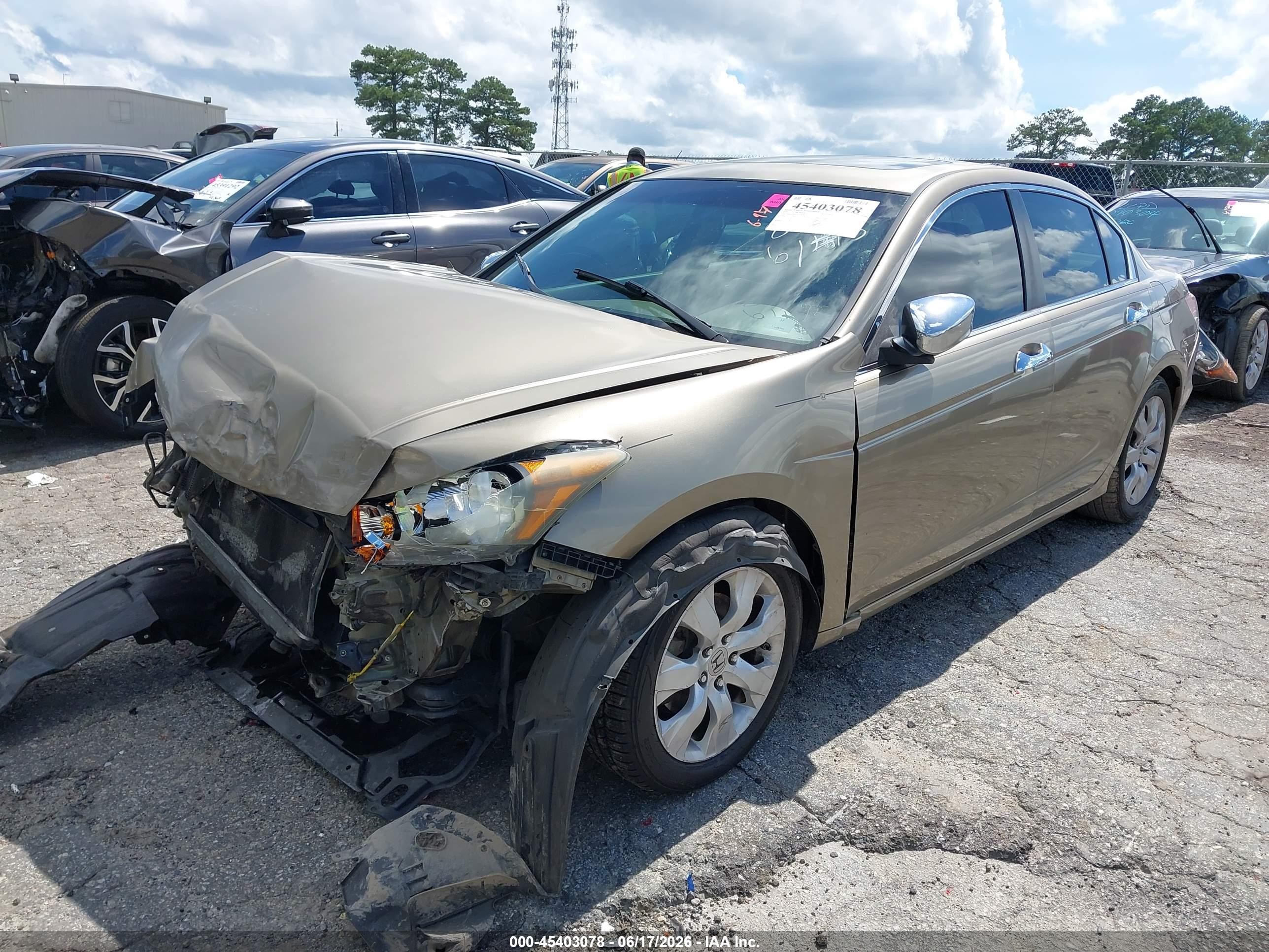 2010 Honda Accord 2.4 Ex-l Tan vin: 1HGCP2F87AA038288