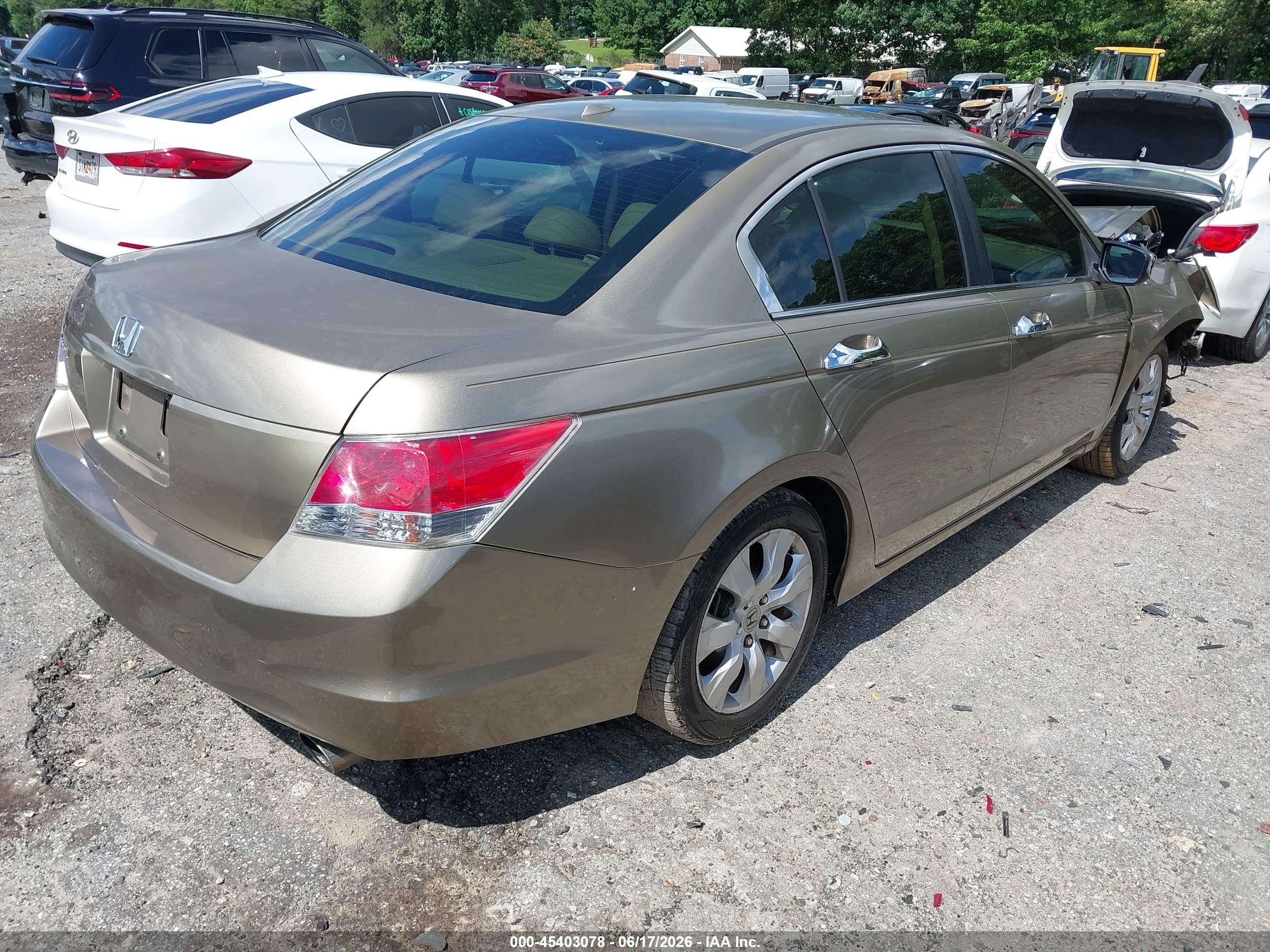 2010 Honda Accord 2.4 Ex-l Tan vin: 1HGCP2F87AA038288