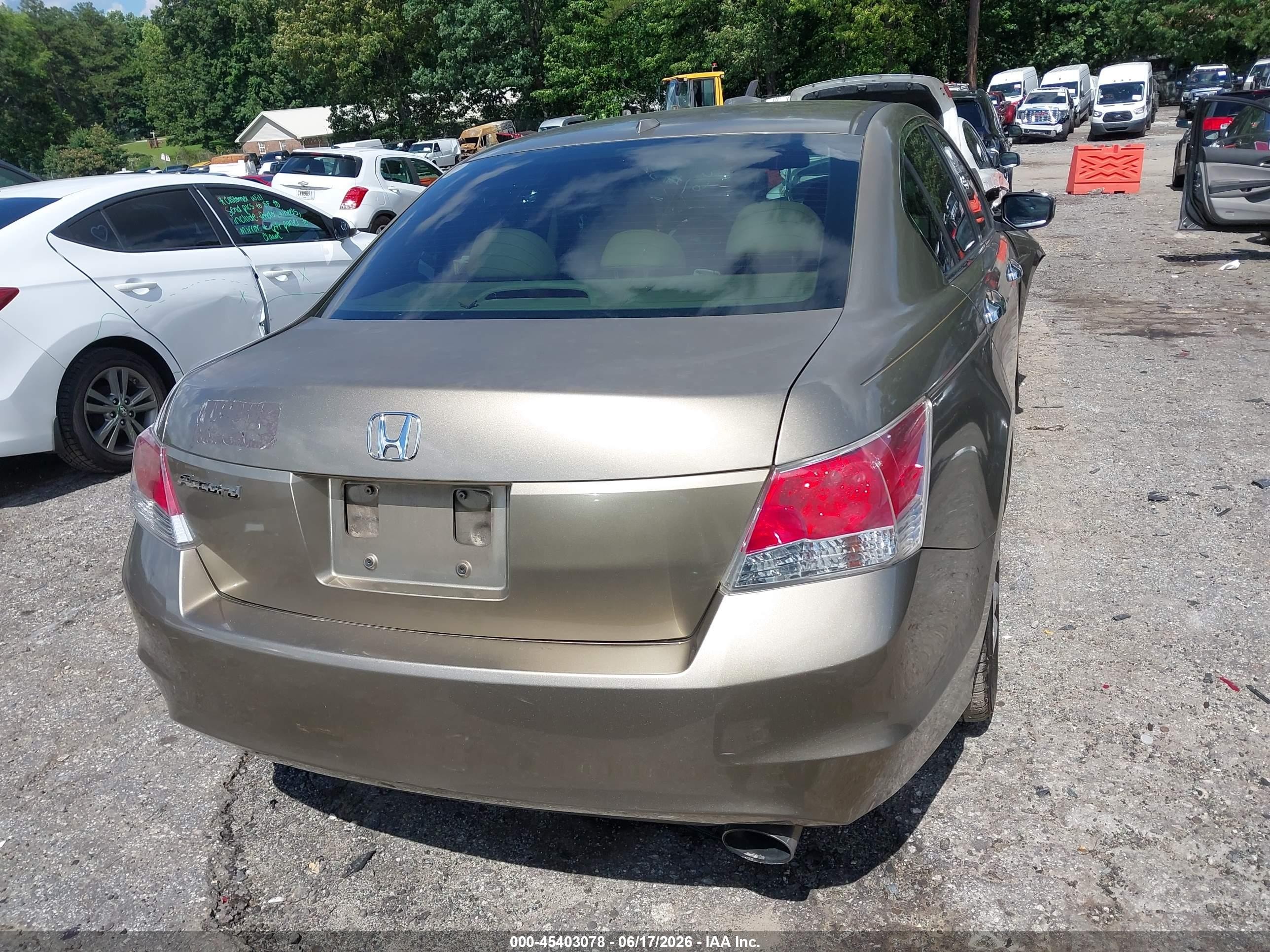 2010 Honda Accord 2.4 Ex-l Tan vin: 1HGCP2F87AA038288