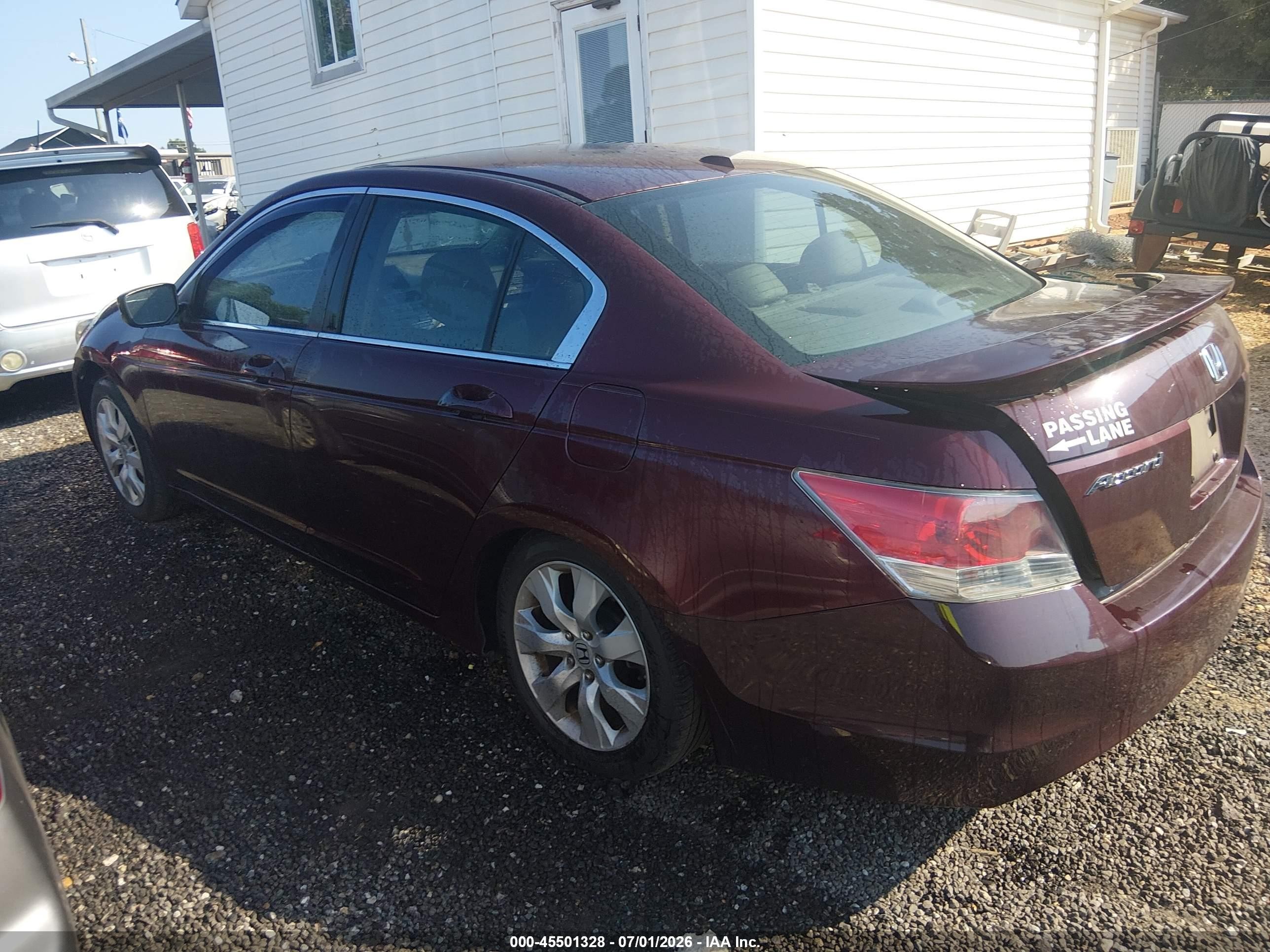 2010 Honda Accord 2.4 Ex-l Burgundy vin: 1HGCP2F87AA107366