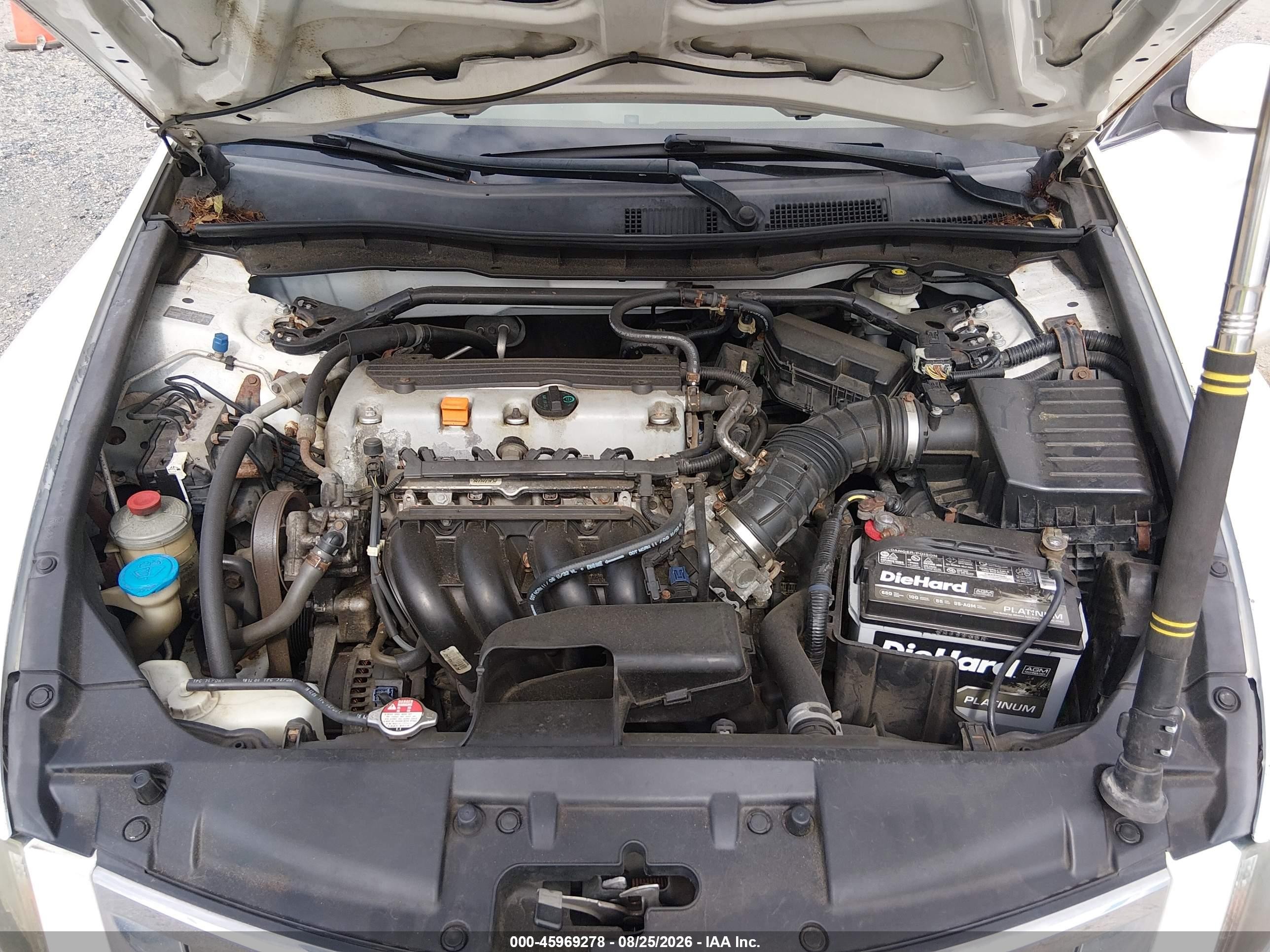 2010 Honda Accord 2.4 Ex-l White vin: 1HGCP2F87AA115838