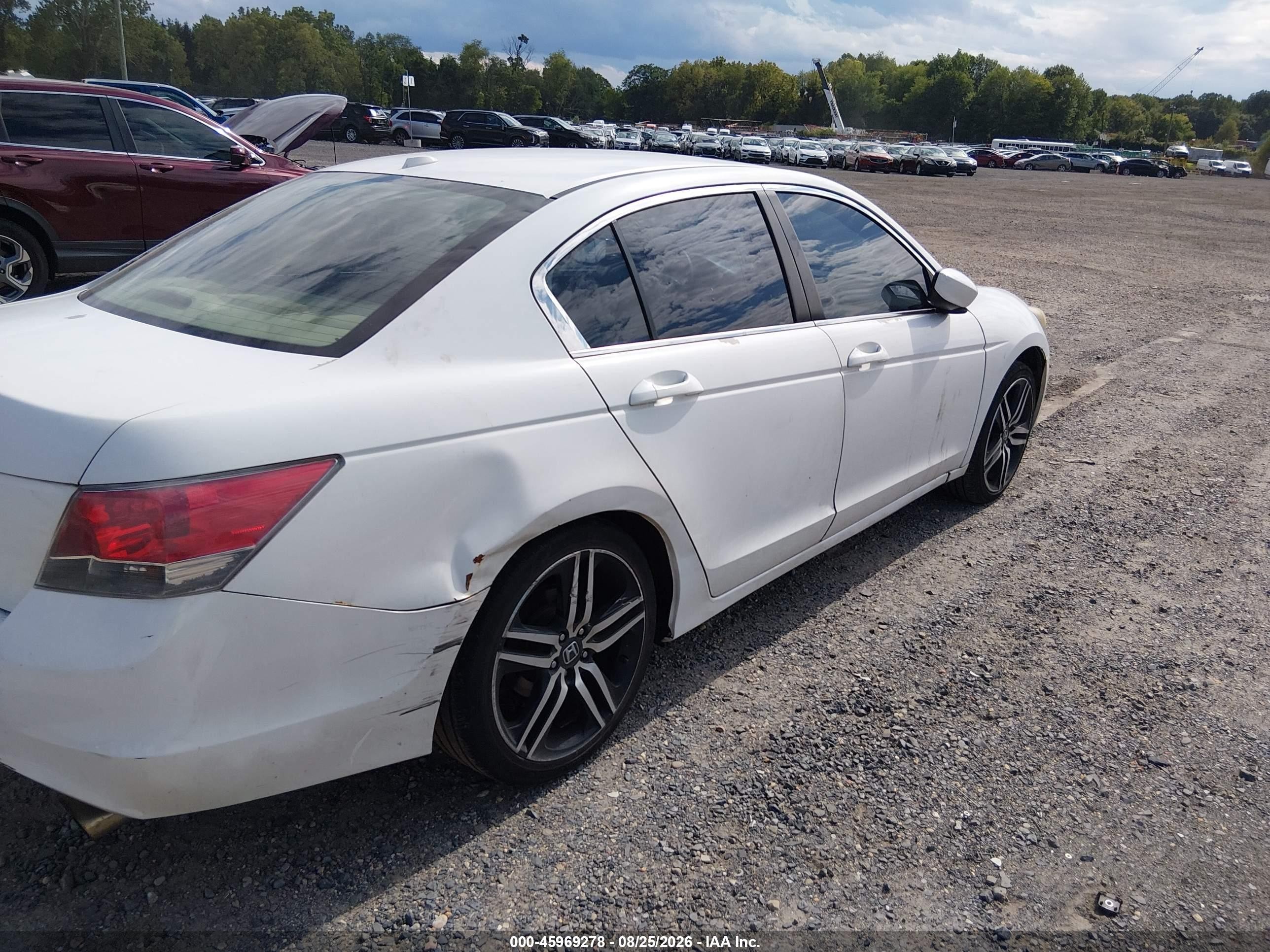 2010 Honda Accord 2.4 Ex-l White vin: 1HGCP2F87AA115838
