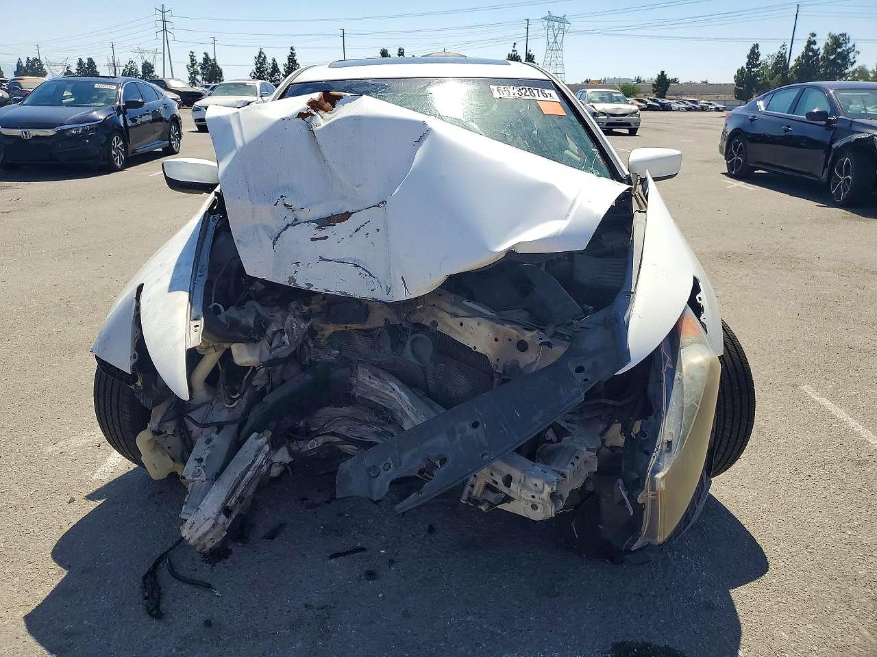 2010 Honda Accord Exl White vin: 1HGCP2F87AA115855