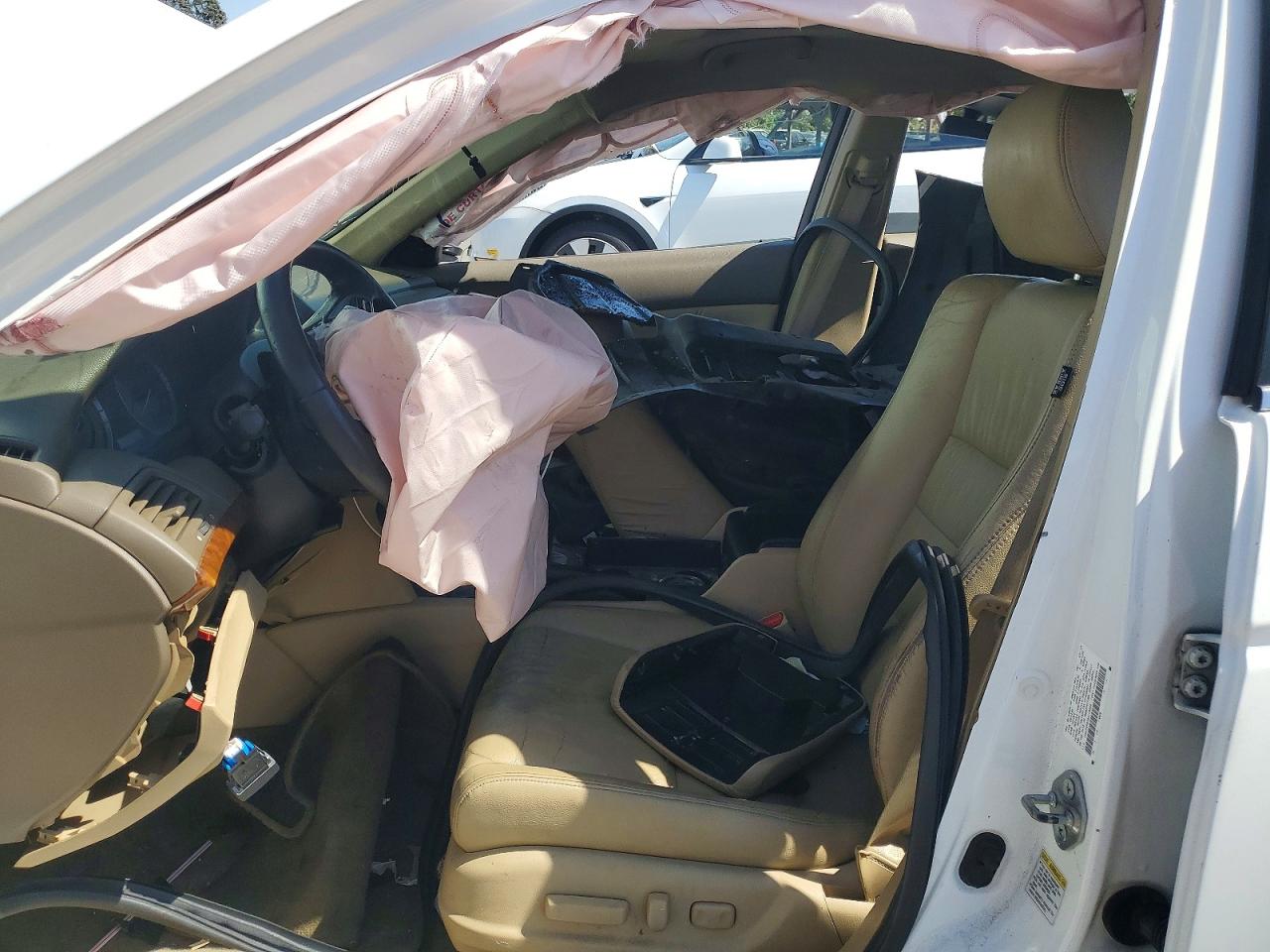 2010 Honda Accord Exl White vin: 1HGCP2F87AA115855