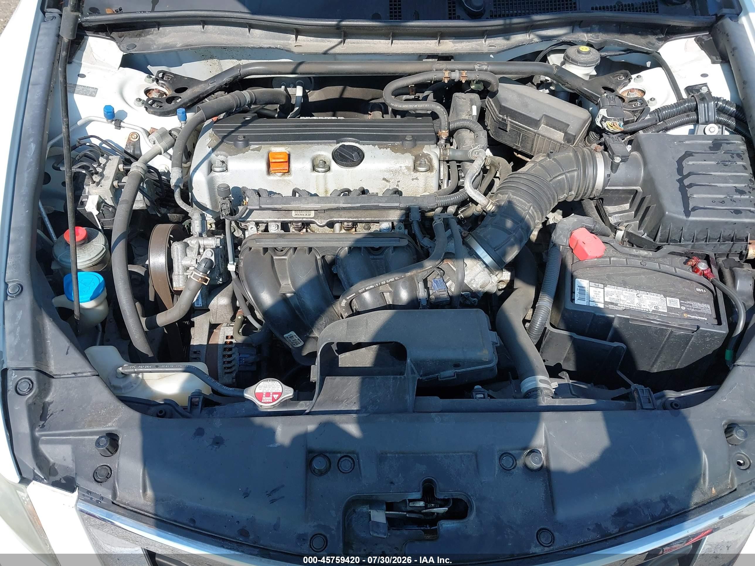 2010 Honda Accord 2.4 Ex-l White vin: 1HGCP2F87AA136995