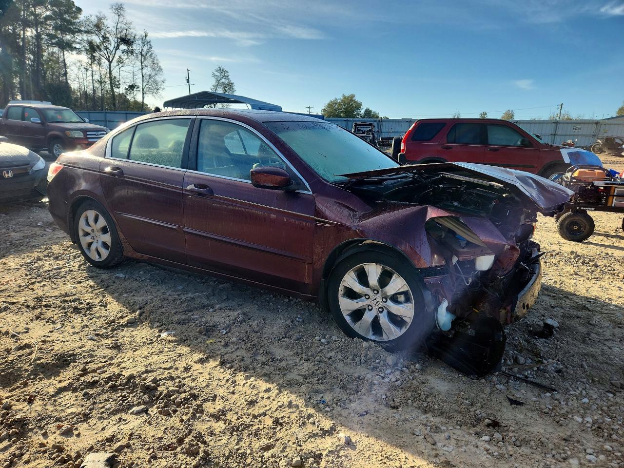 2010 Honda Accord Exl Burgundy vin: 1HGCP2F87AA138858