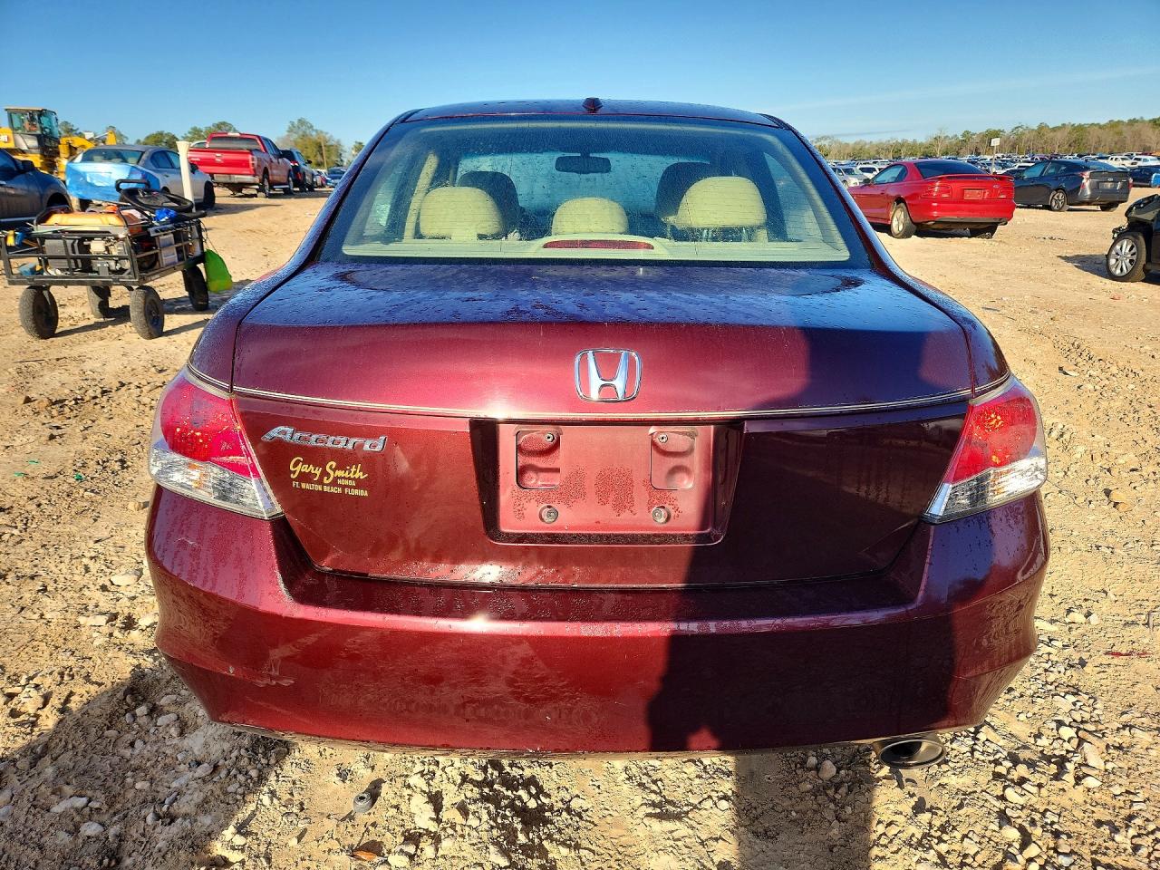 2010 Honda Accord Exl Burgundy vin: 1HGCP2F87AA138858