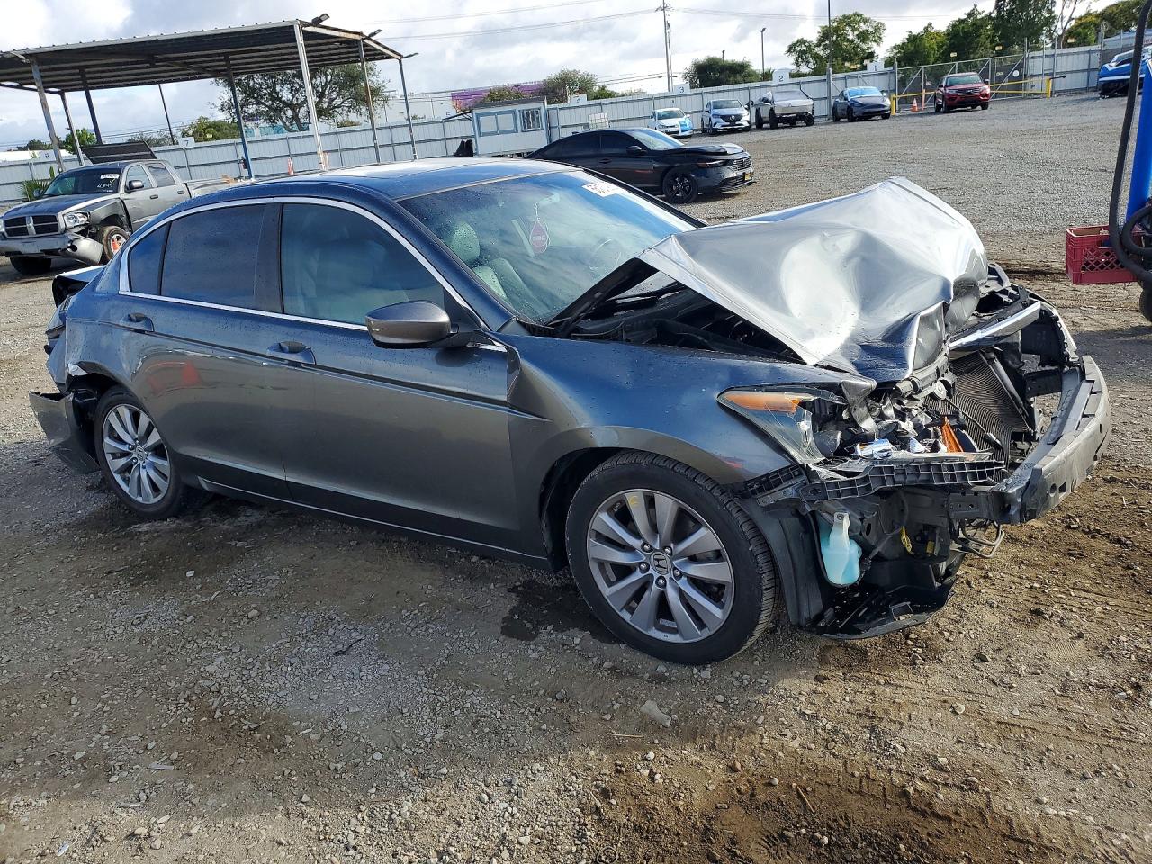 2011 Honda Accord Exl Gray vin: 1HGCP2F87BA000495