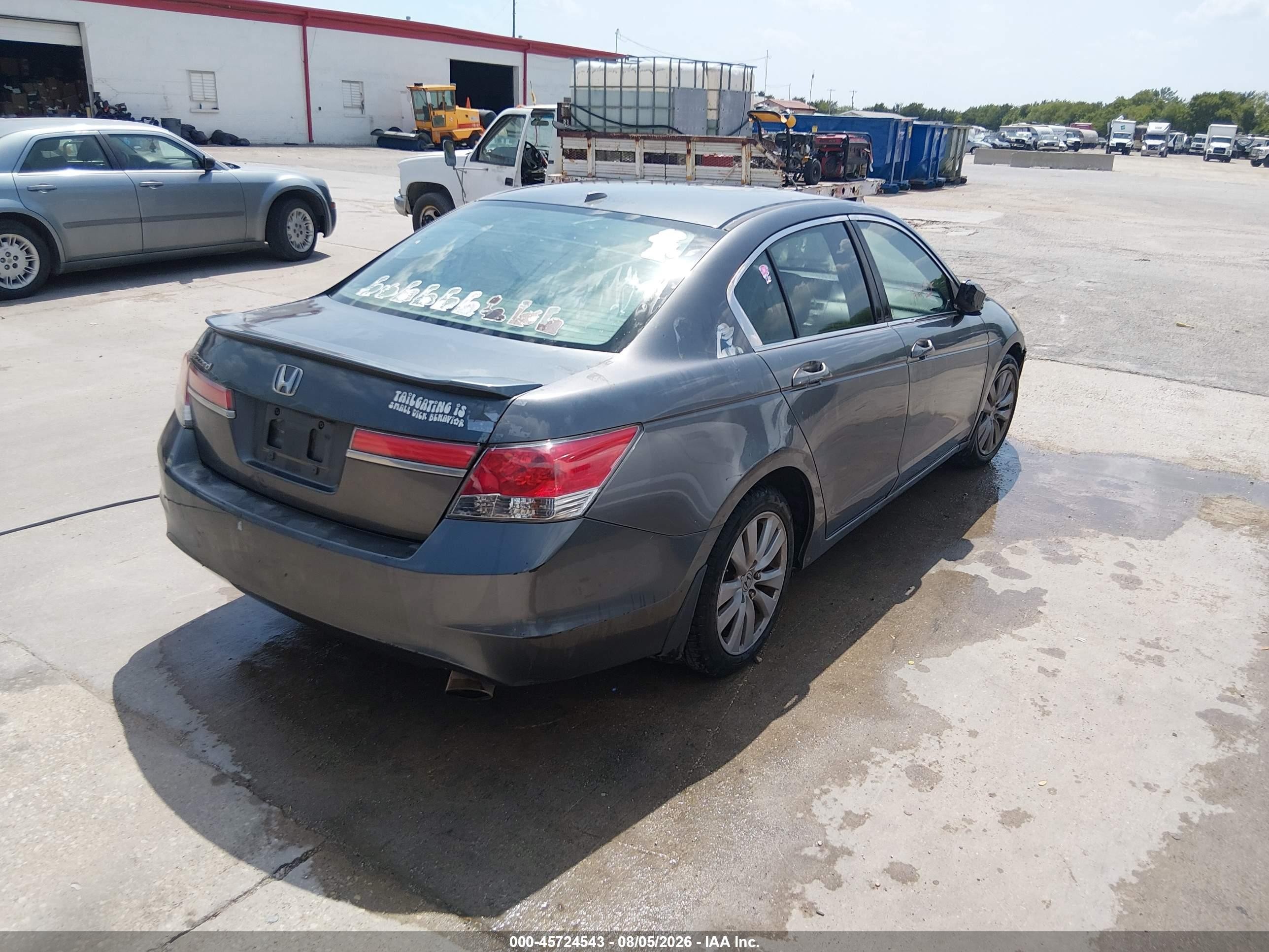 2011 Honda Accord 2.4 Ex-l Gray vin: 1HGCP2F87BA003395