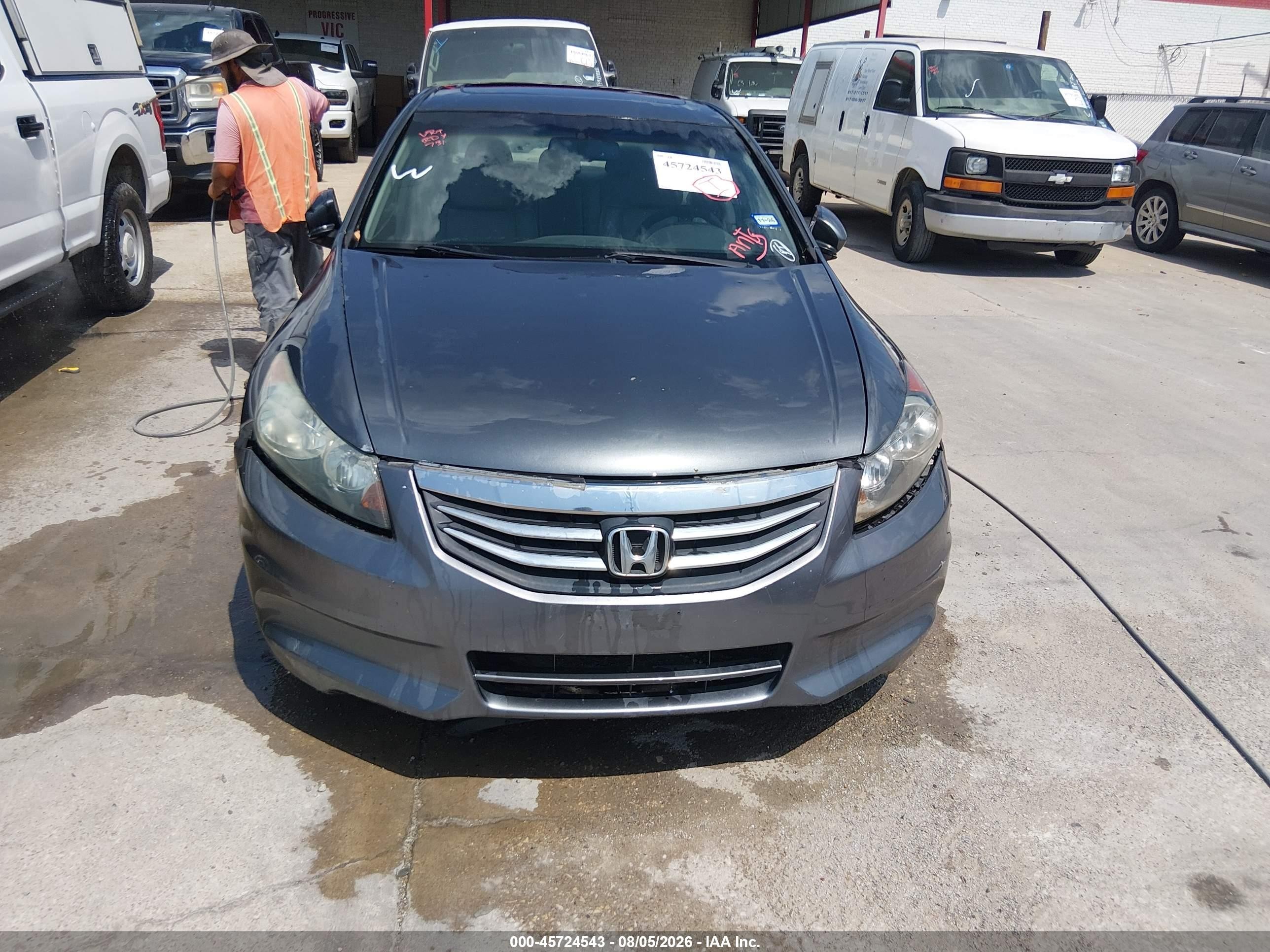 2011 Honda Accord 2.4 Ex-l Gray vin: 1HGCP2F87BA003395