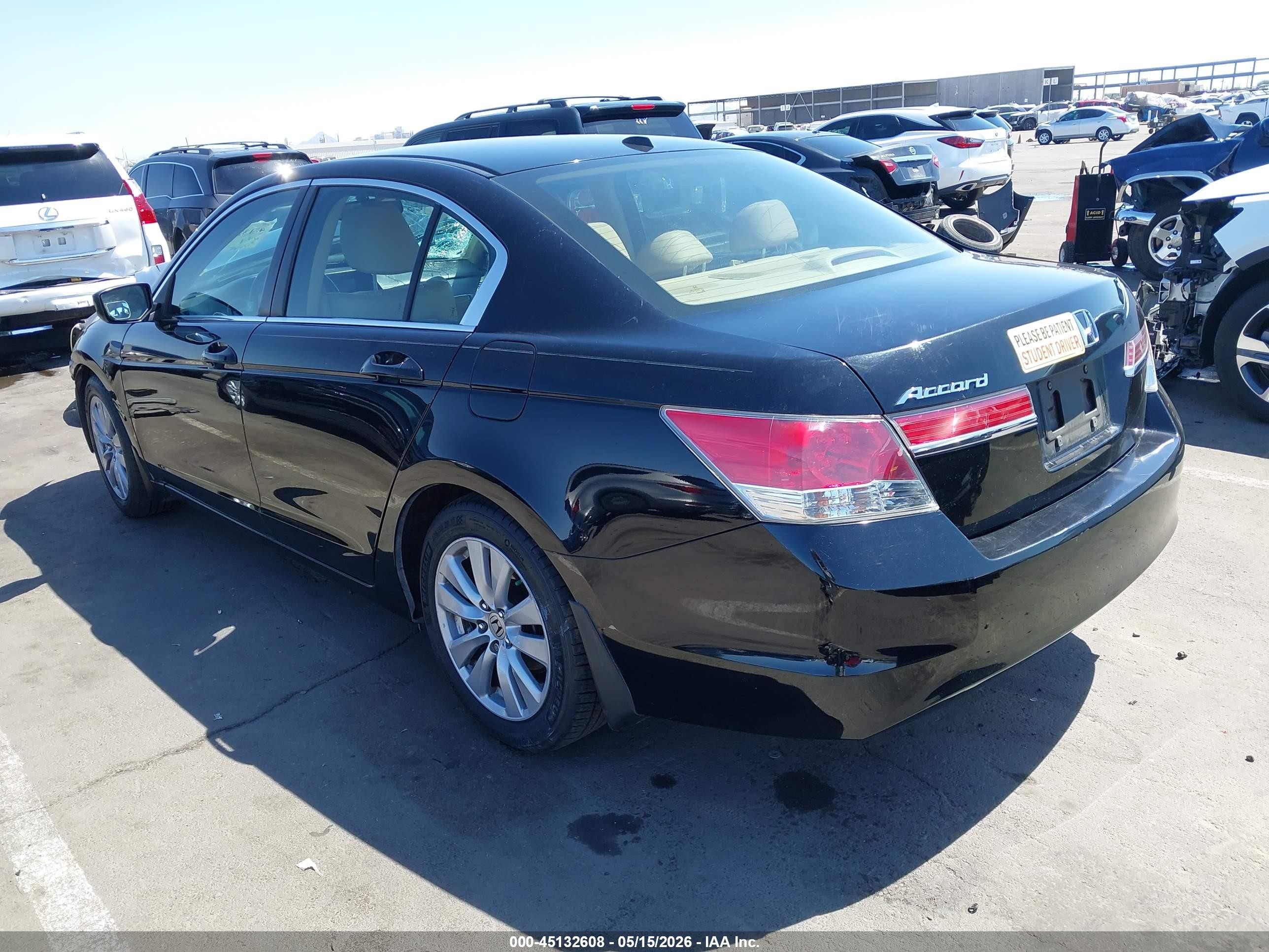 2011 Honda Accord 2.4 Ex-l Black vin: 1HGCP2F87BA044366