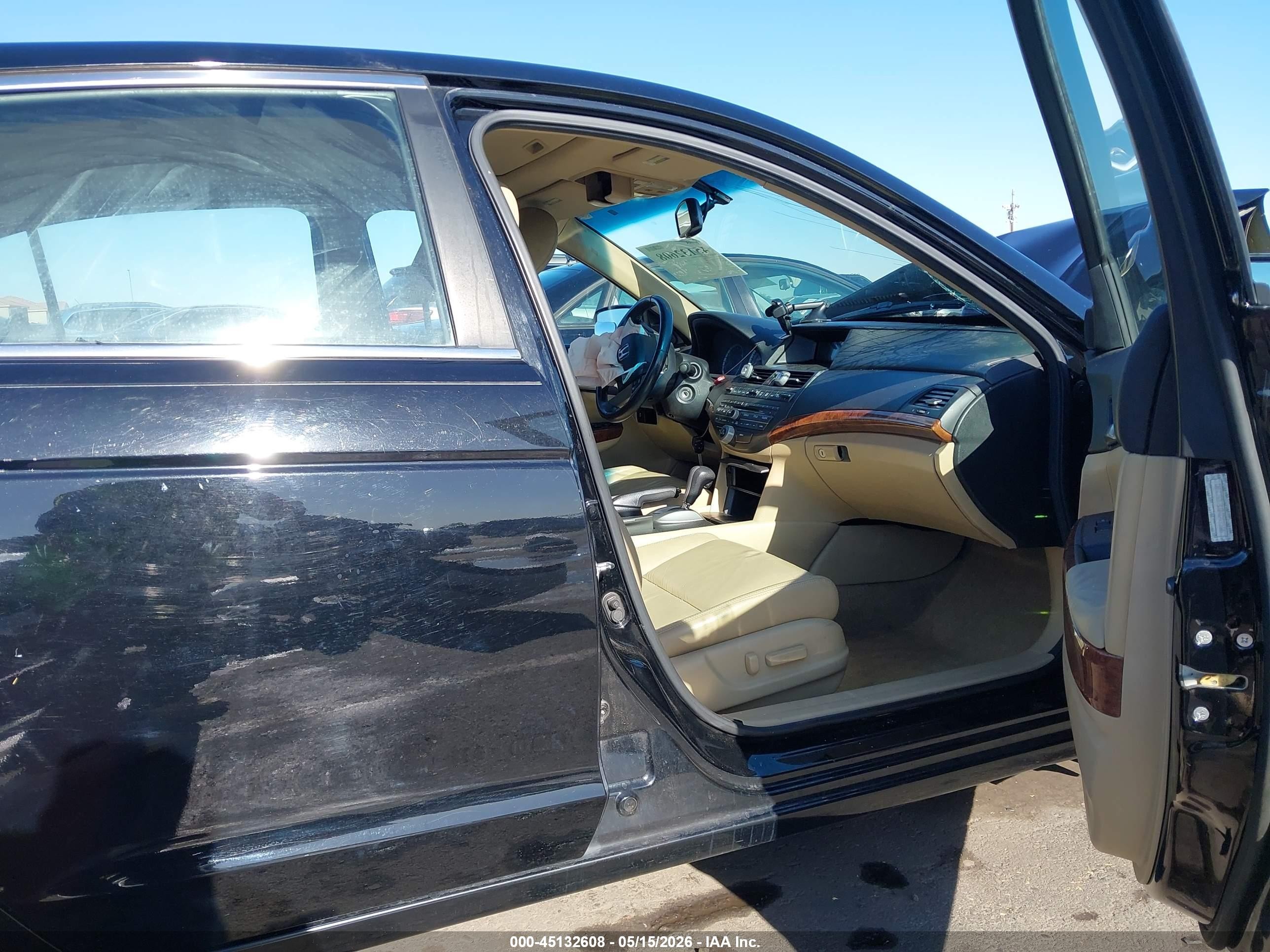 2011 Honda Accord 2.4 Ex-l Black vin: 1HGCP2F87BA044366