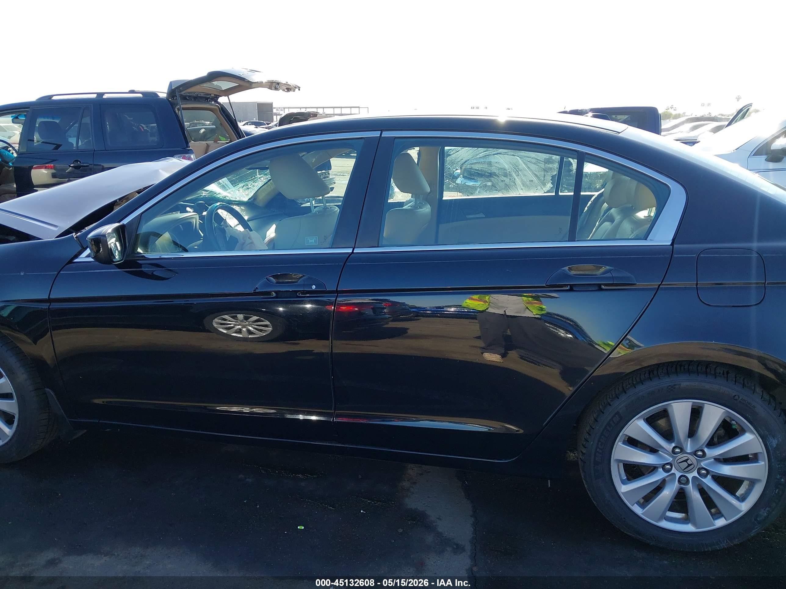 2011 Honda Accord 2.4 Ex-l Black vin: 1HGCP2F87BA044366