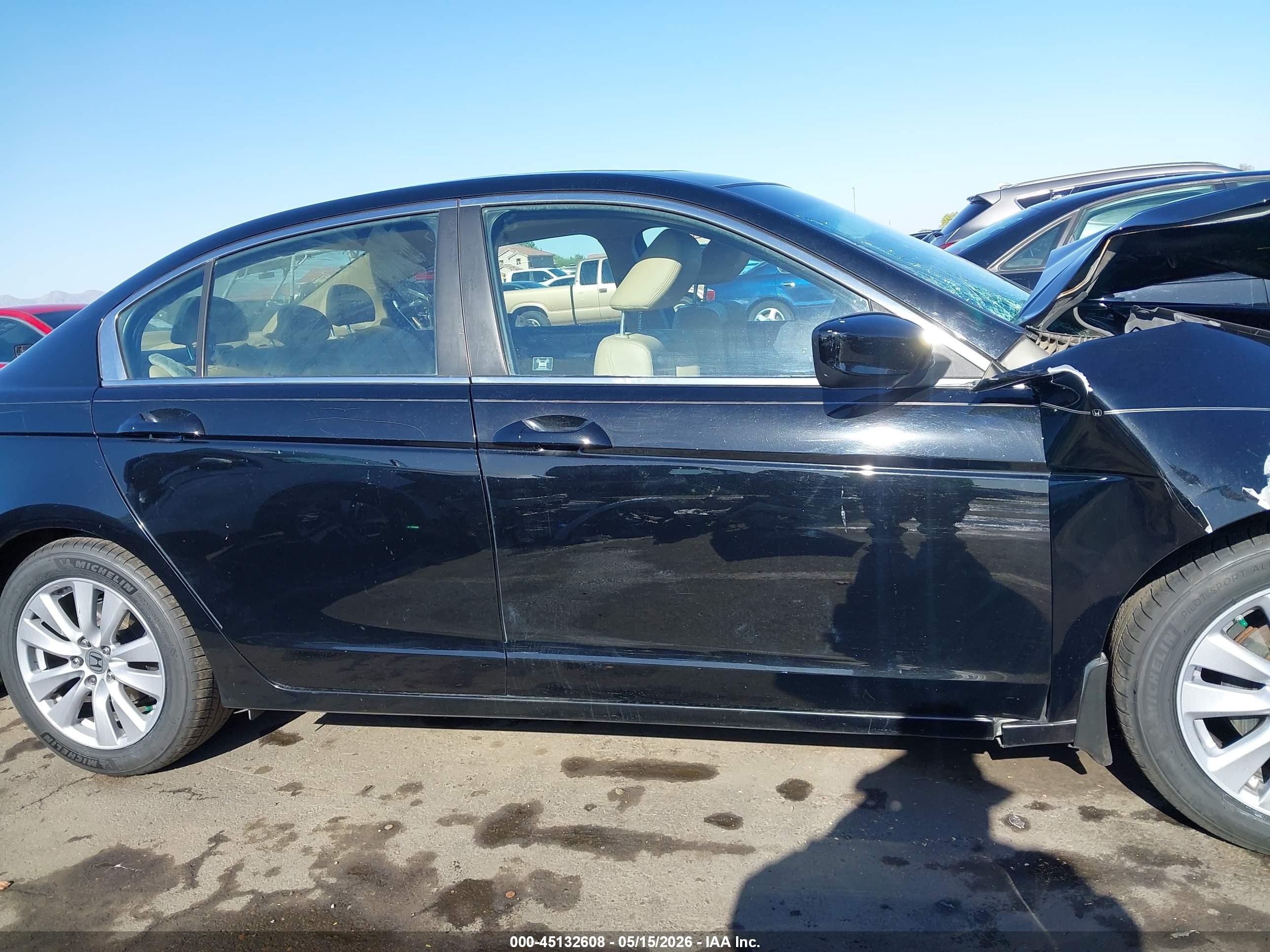 2011 Honda Accord 2.4 Ex-l Black vin: 1HGCP2F87BA044366