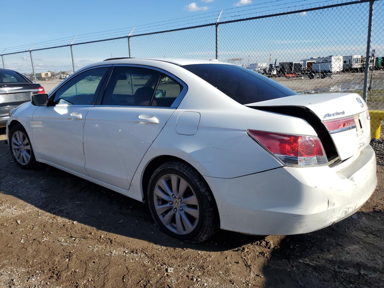 2011 Honda Accord Exl White vin: 1HGCP2F87BA058610