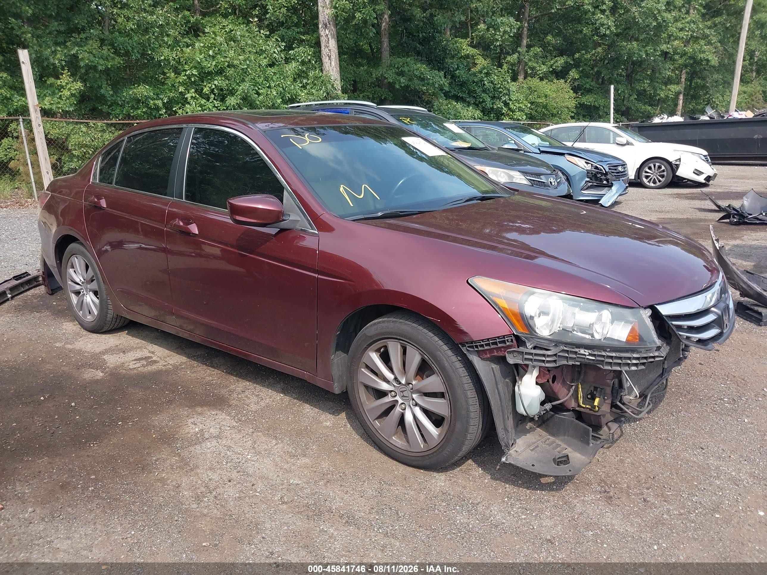2011 Honda Accord 2.4 Ex-l Burgundy vin: 1HGCP2F87BA077903