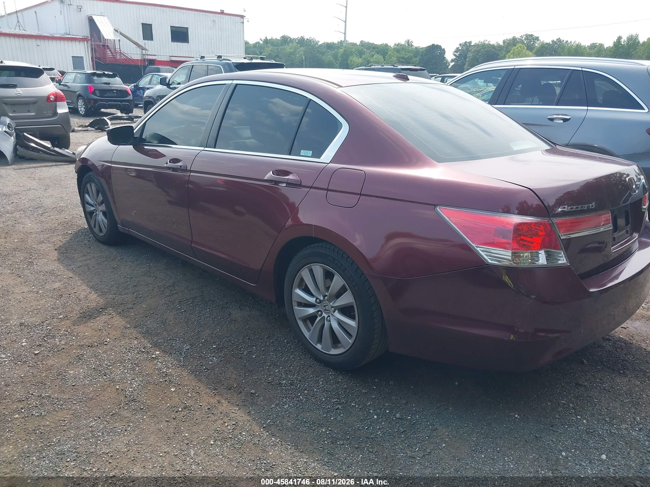 2011 Honda Accord 2.4 Ex-l Burgundy vin: 1HGCP2F87BA077903