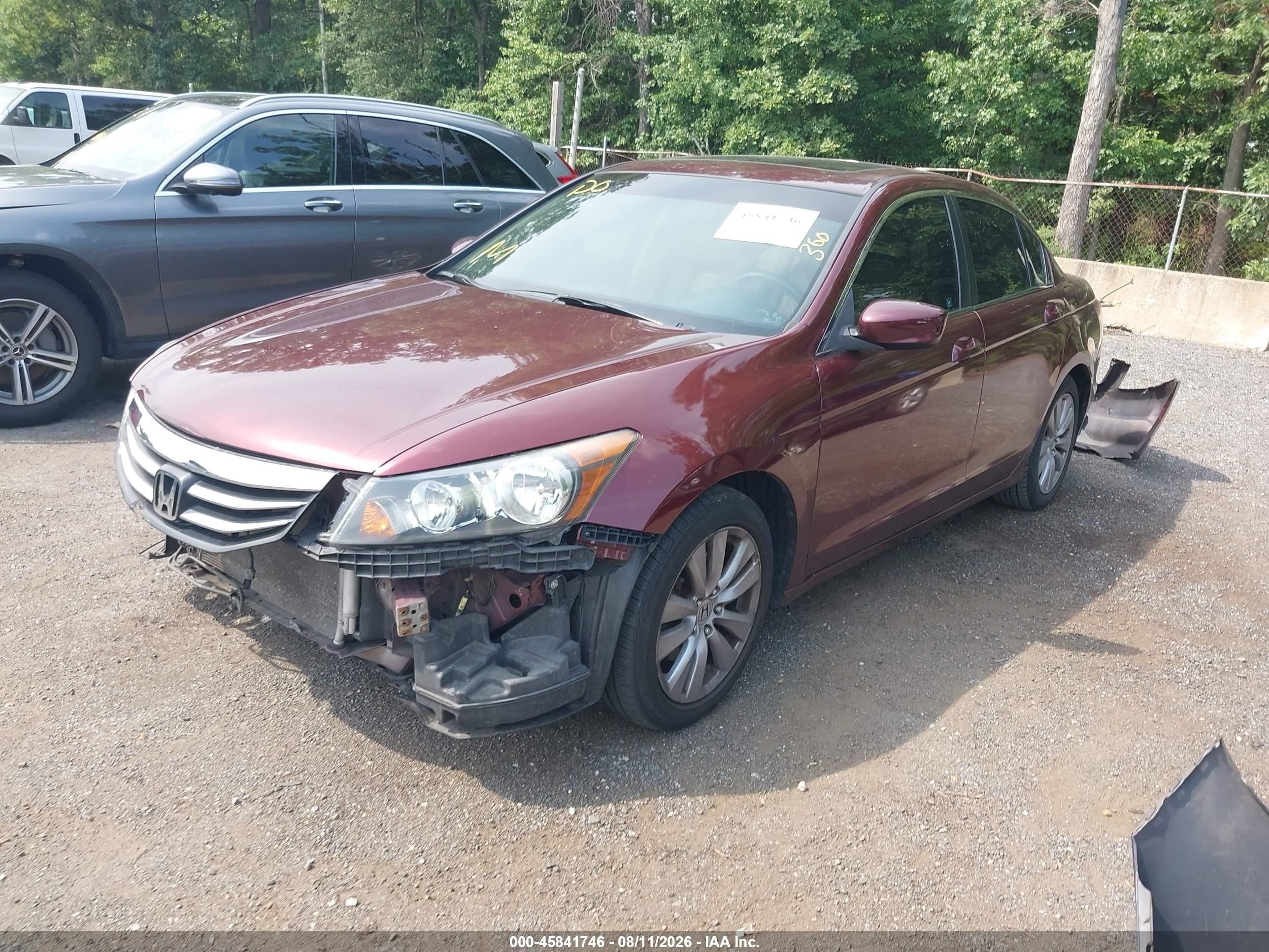 2011 Honda Accord 2.4 Ex-l Burgundy vin: 1HGCP2F87BA077903