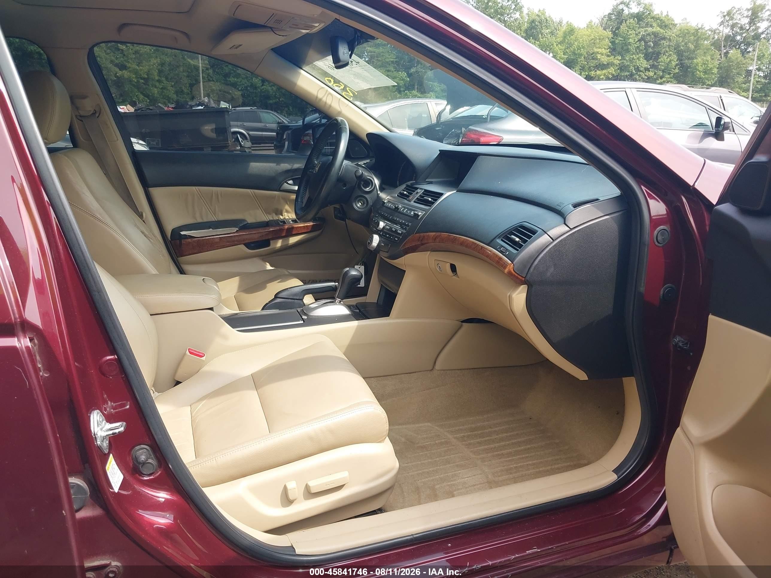 2011 Honda Accord 2.4 Ex-l Burgundy vin: 1HGCP2F87BA077903