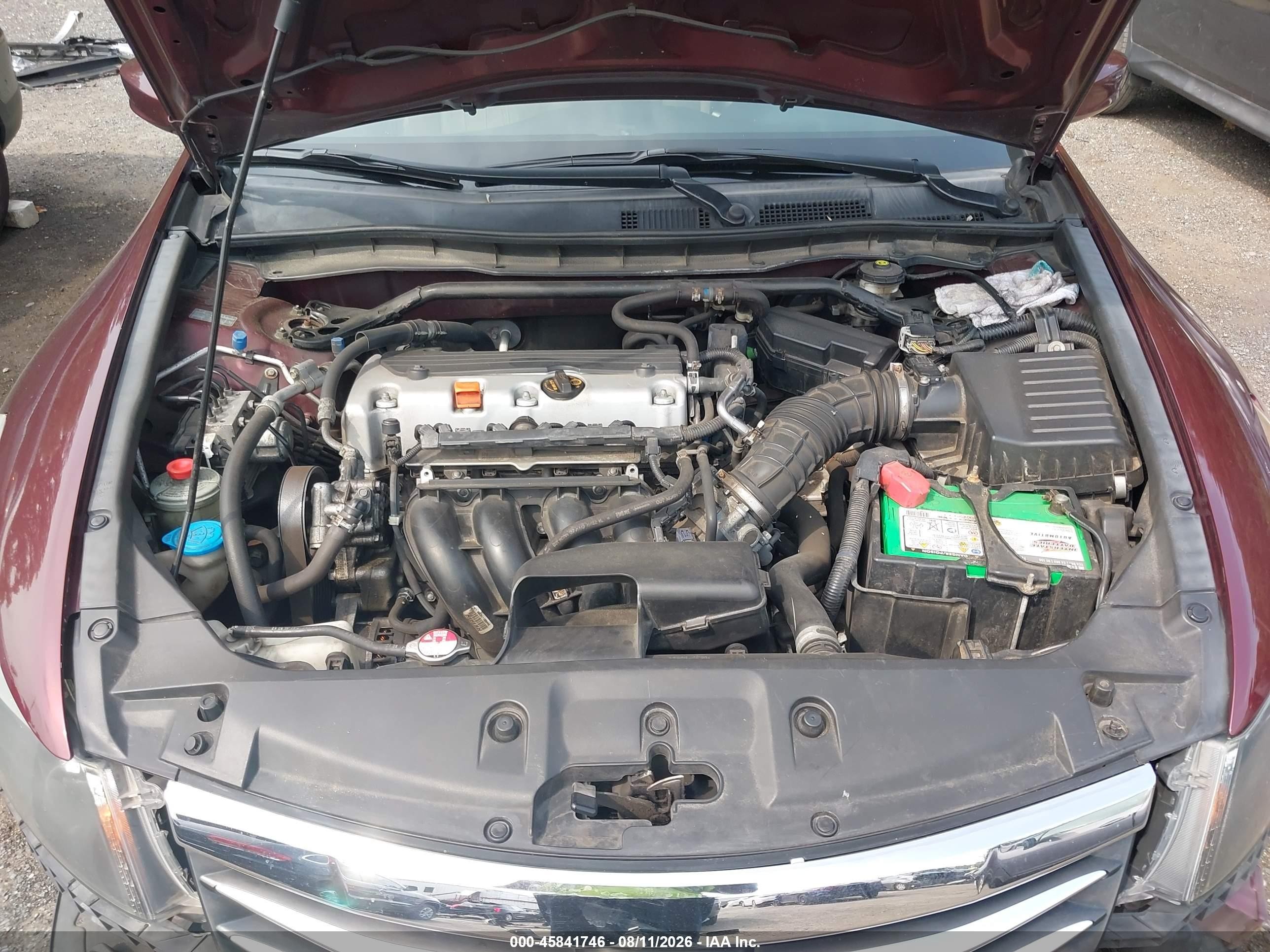 2011 Honda Accord 2.4 Ex-l Burgundy vin: 1HGCP2F87BA077903