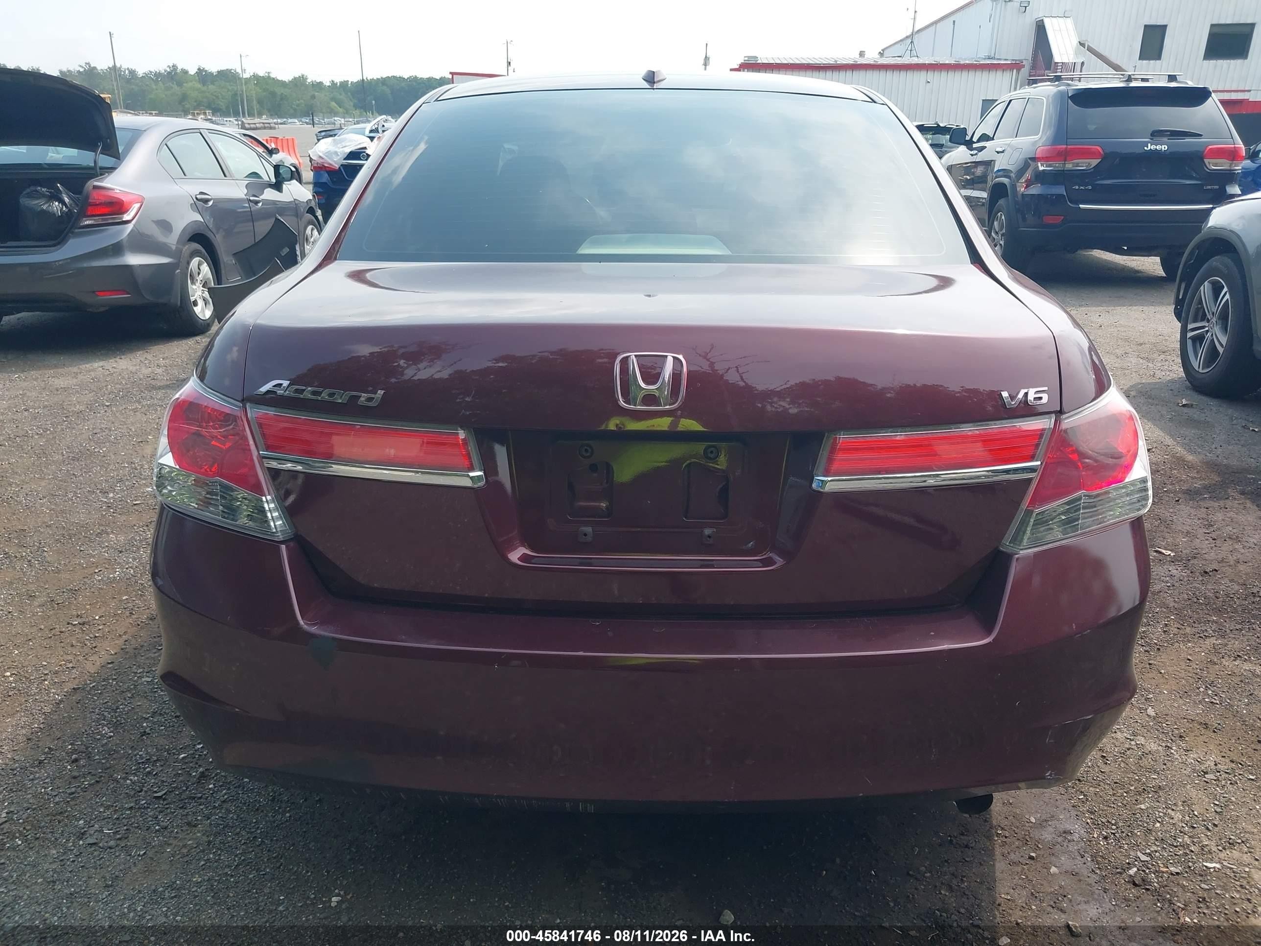 2011 Honda Accord 2.4 Ex-l Burgundy vin: 1HGCP2F87BA077903